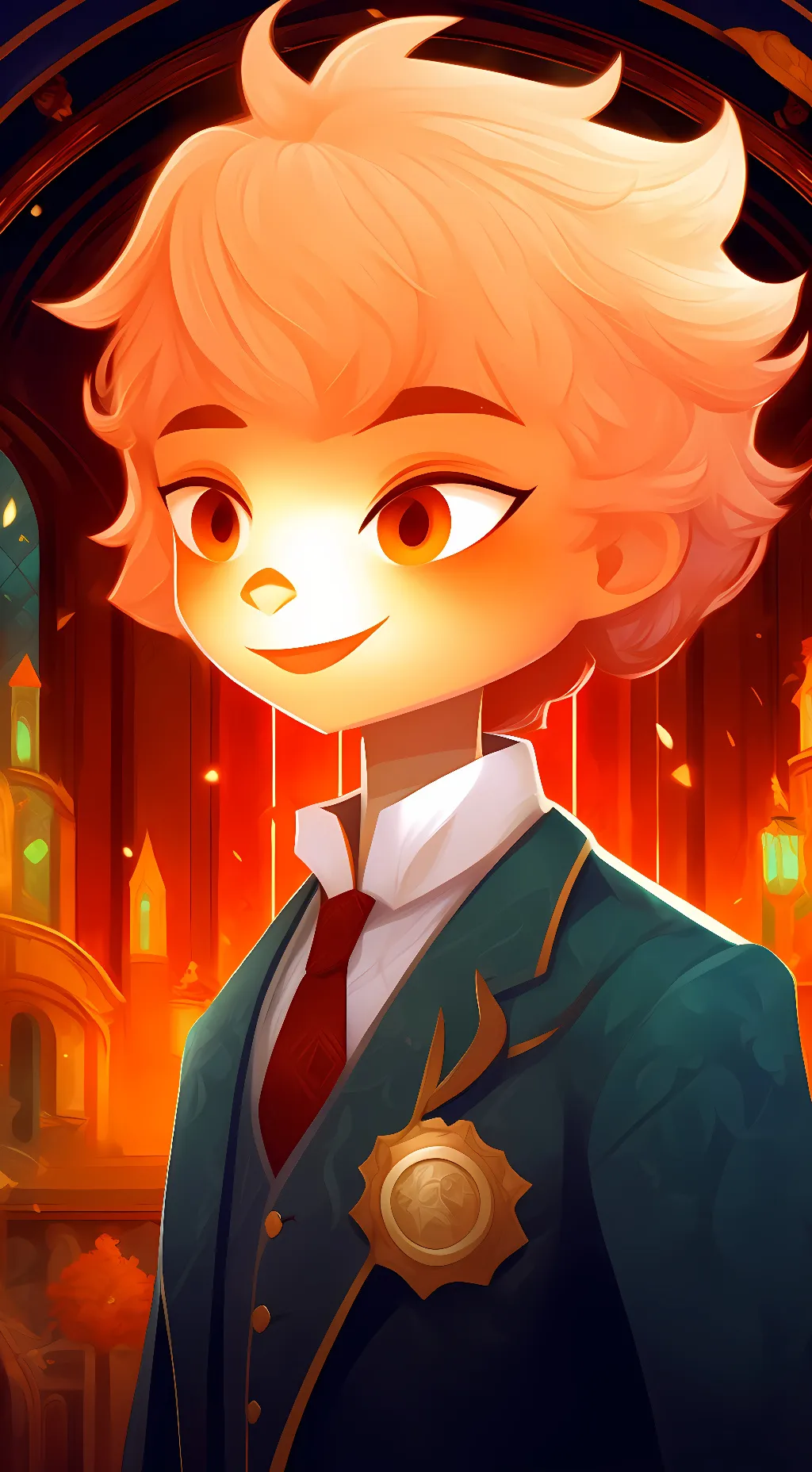 ai character: Ember (elemental) background