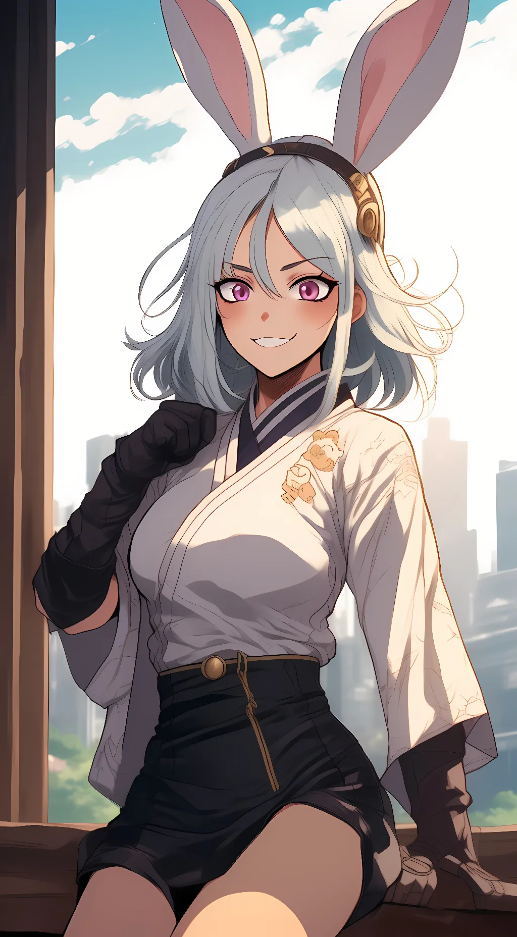 ai character: Rumi Usagiyama  background