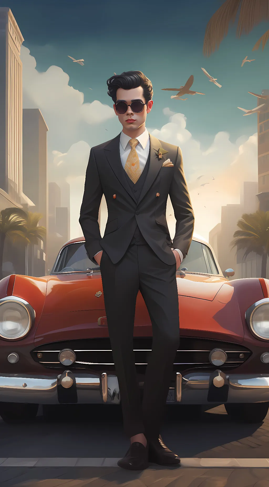 ai character: Car background