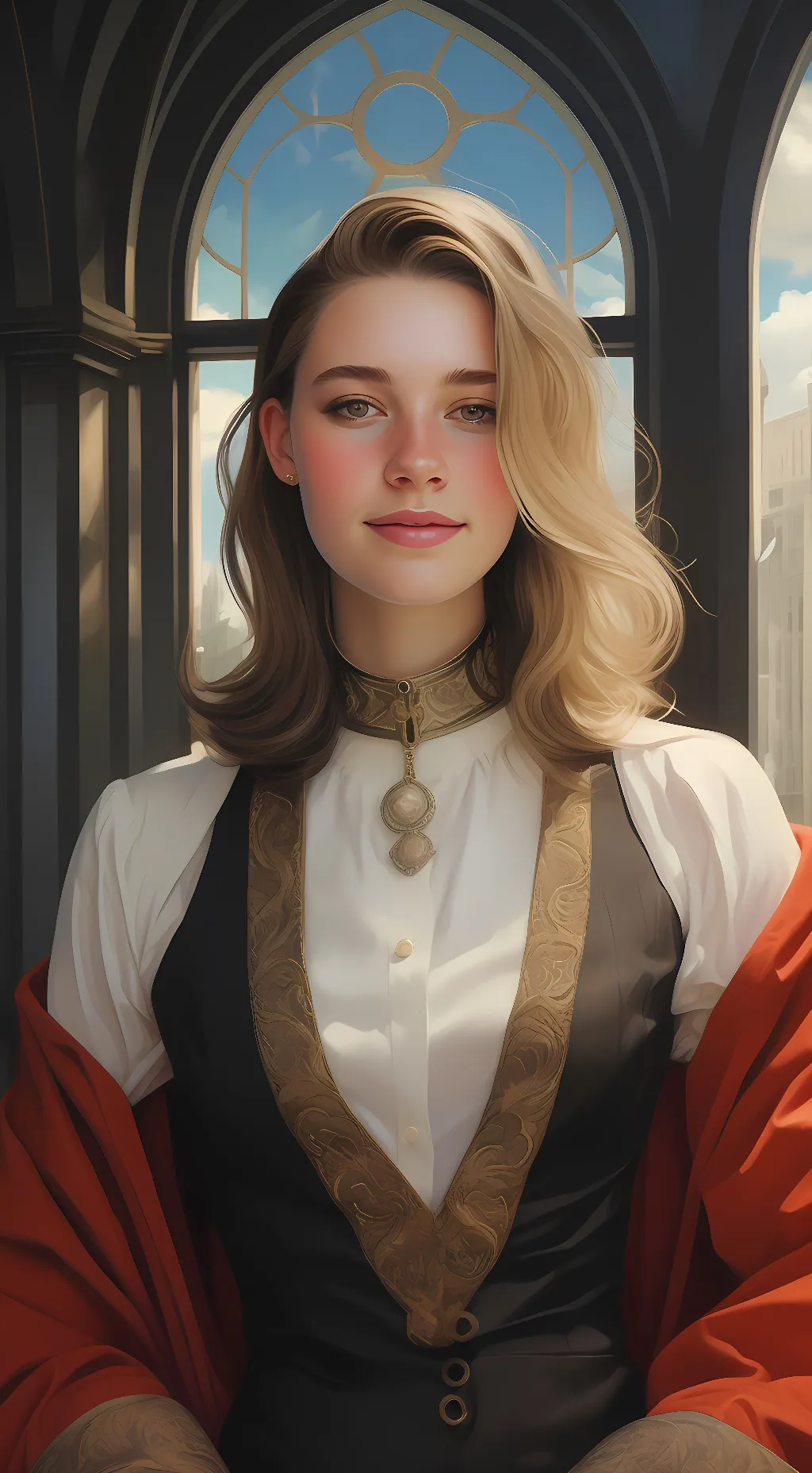 ai character: Grey background