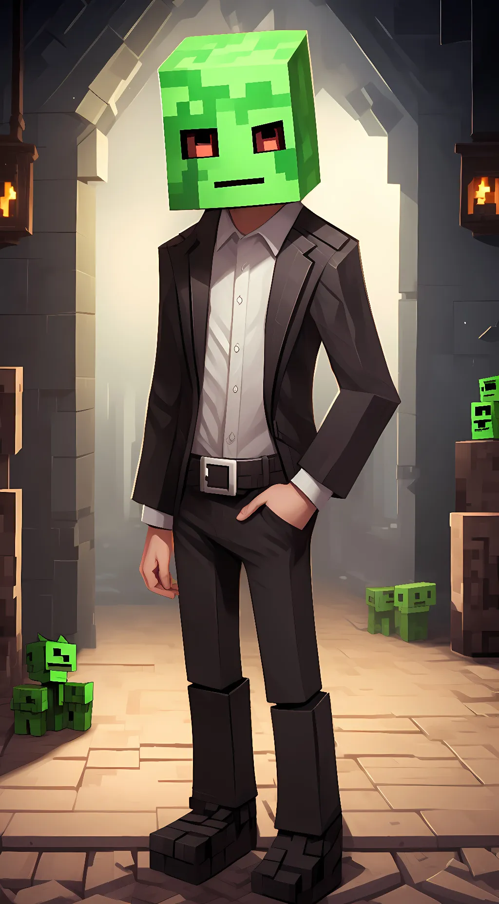 ai character: creepy background