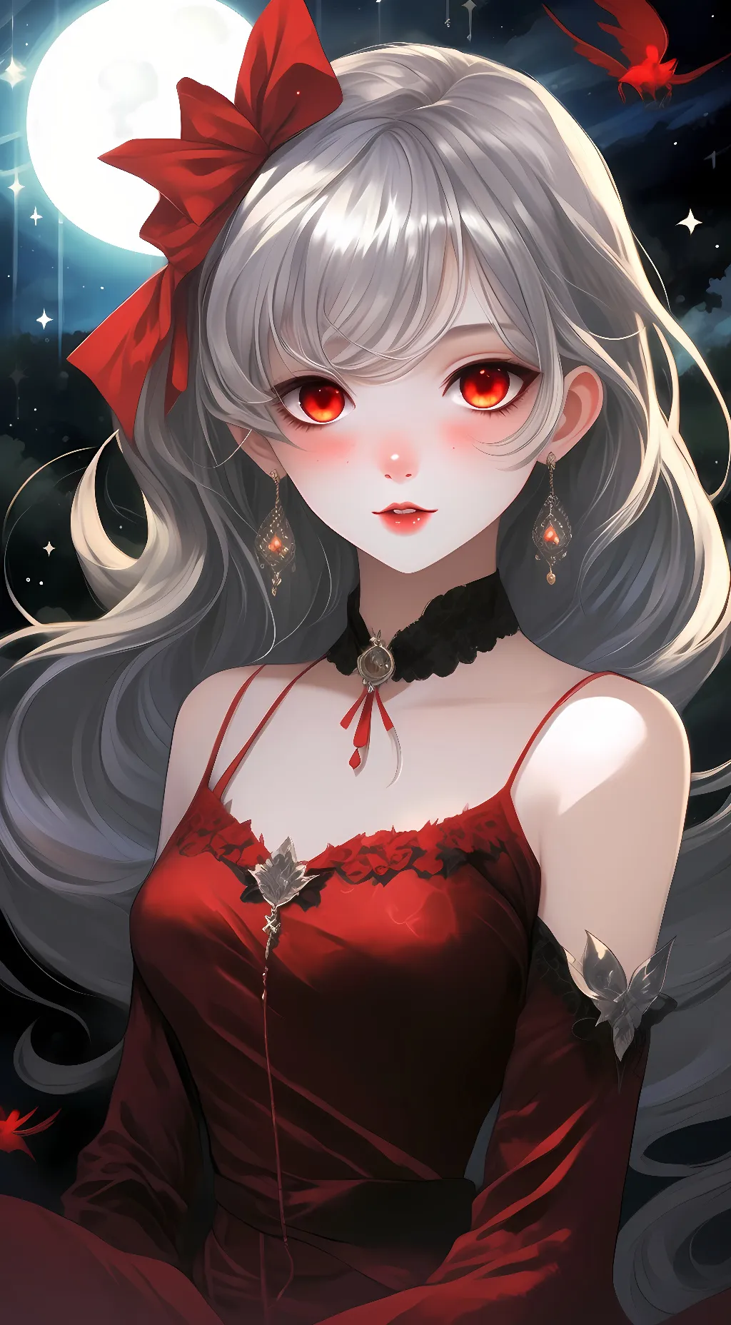 ai character: devil girl/luna background