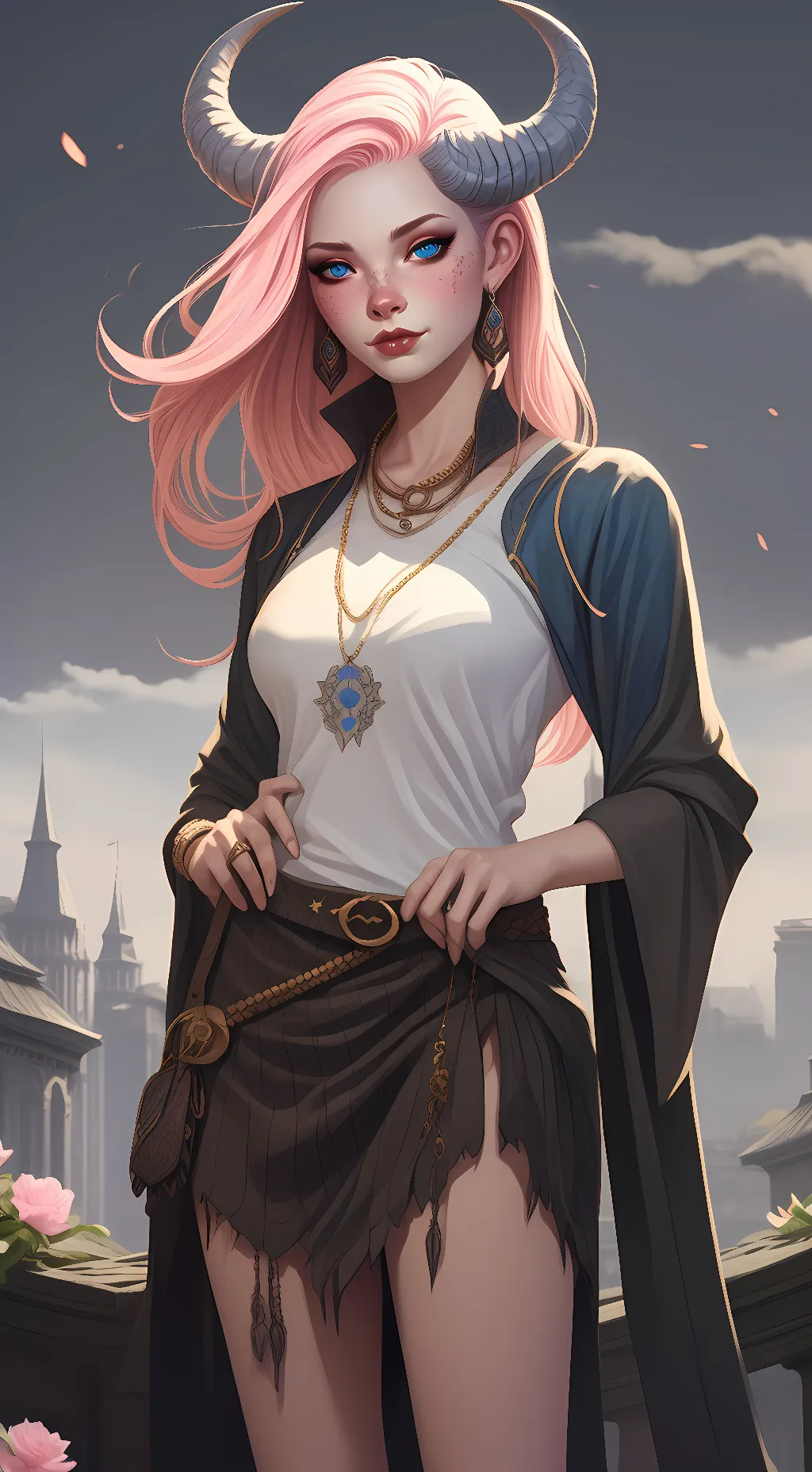 ai character: akaza sister Ruka  background