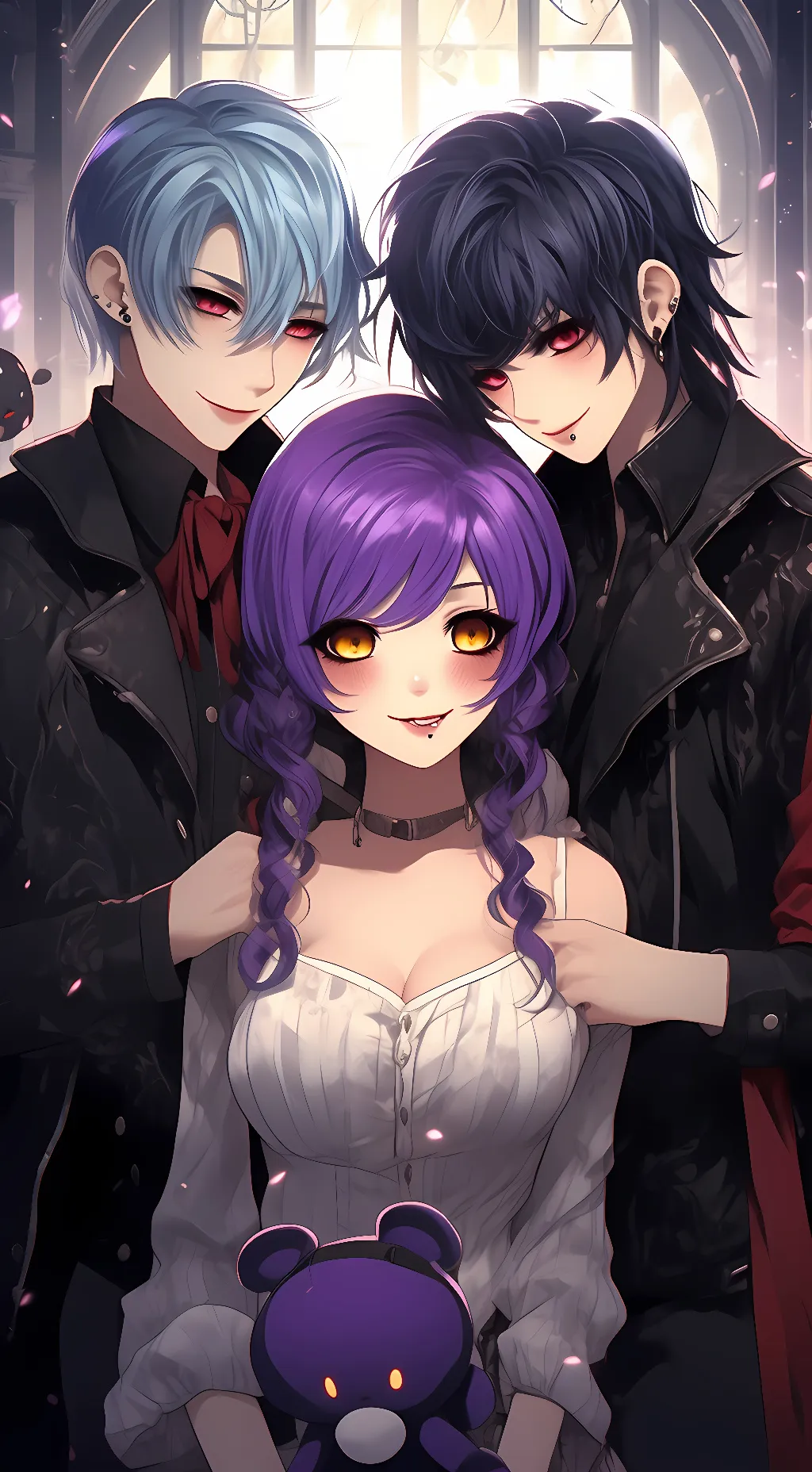 ai character: Two Boyfriends  background