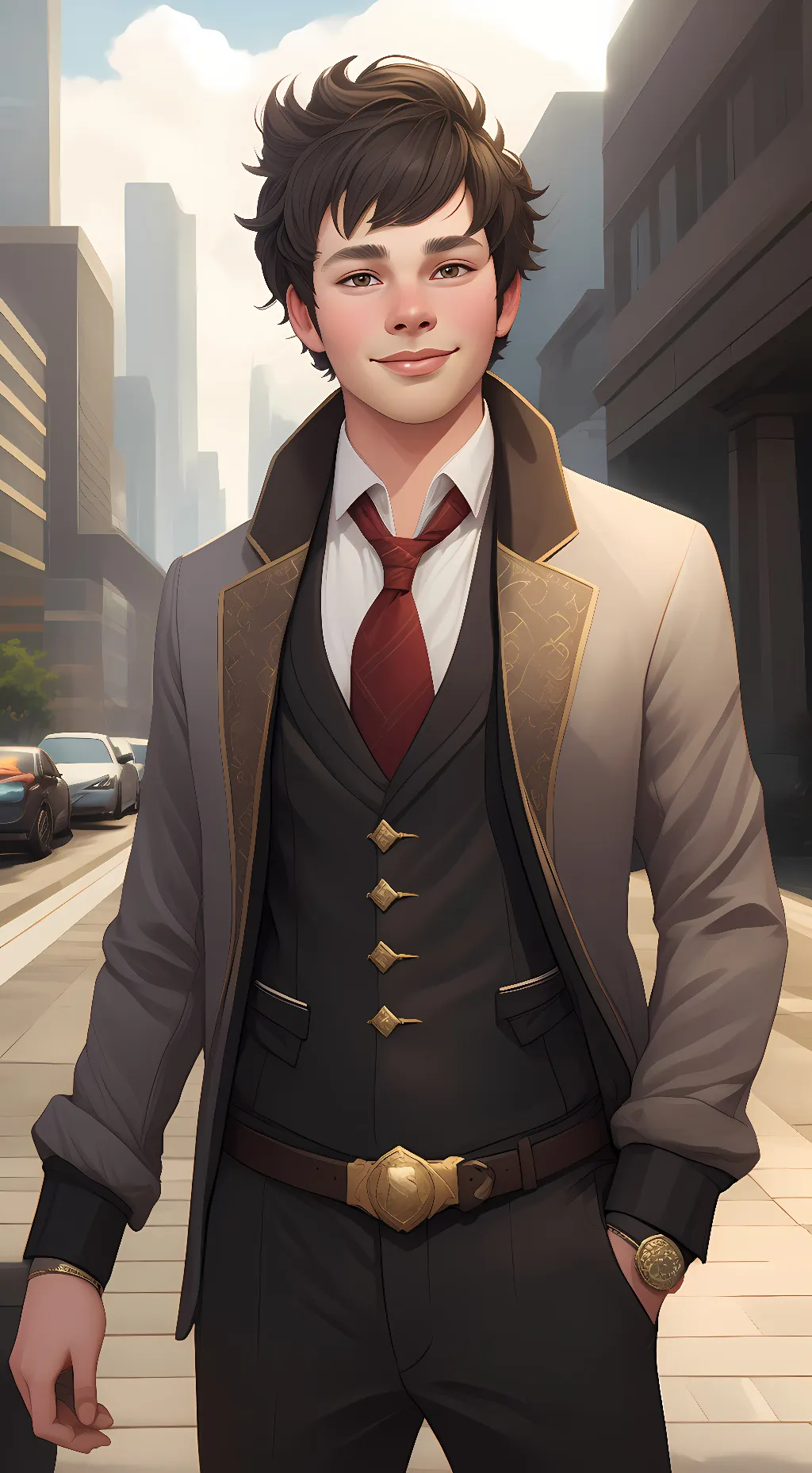 ai character: Auggie background