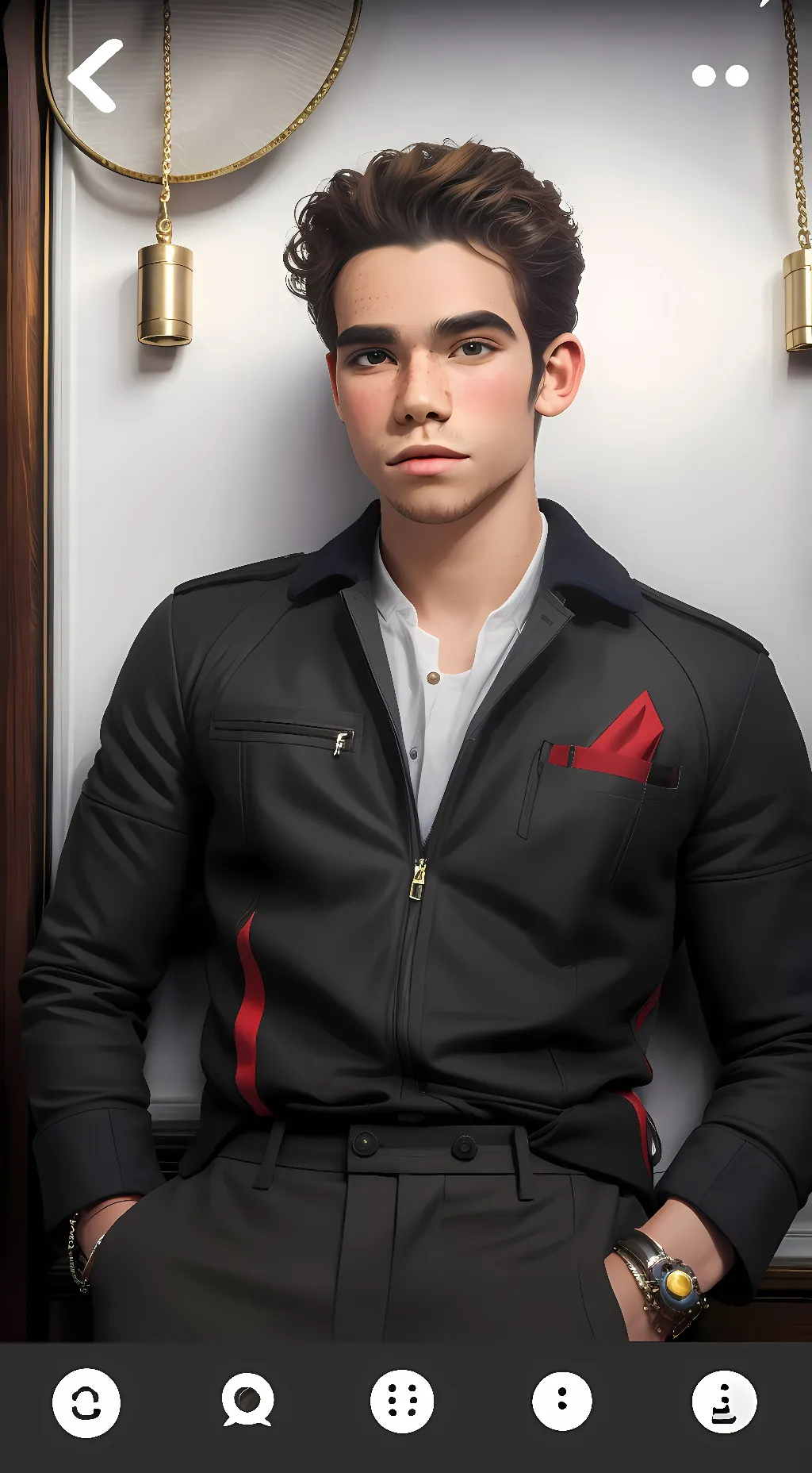 ai character: Cameron Boyce gay background
