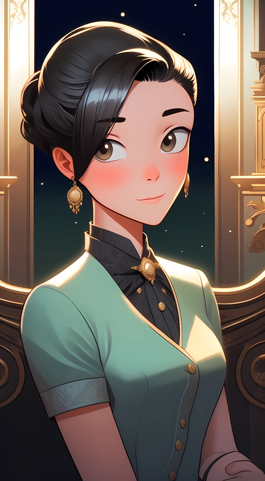 ai character: momo yayarozu background