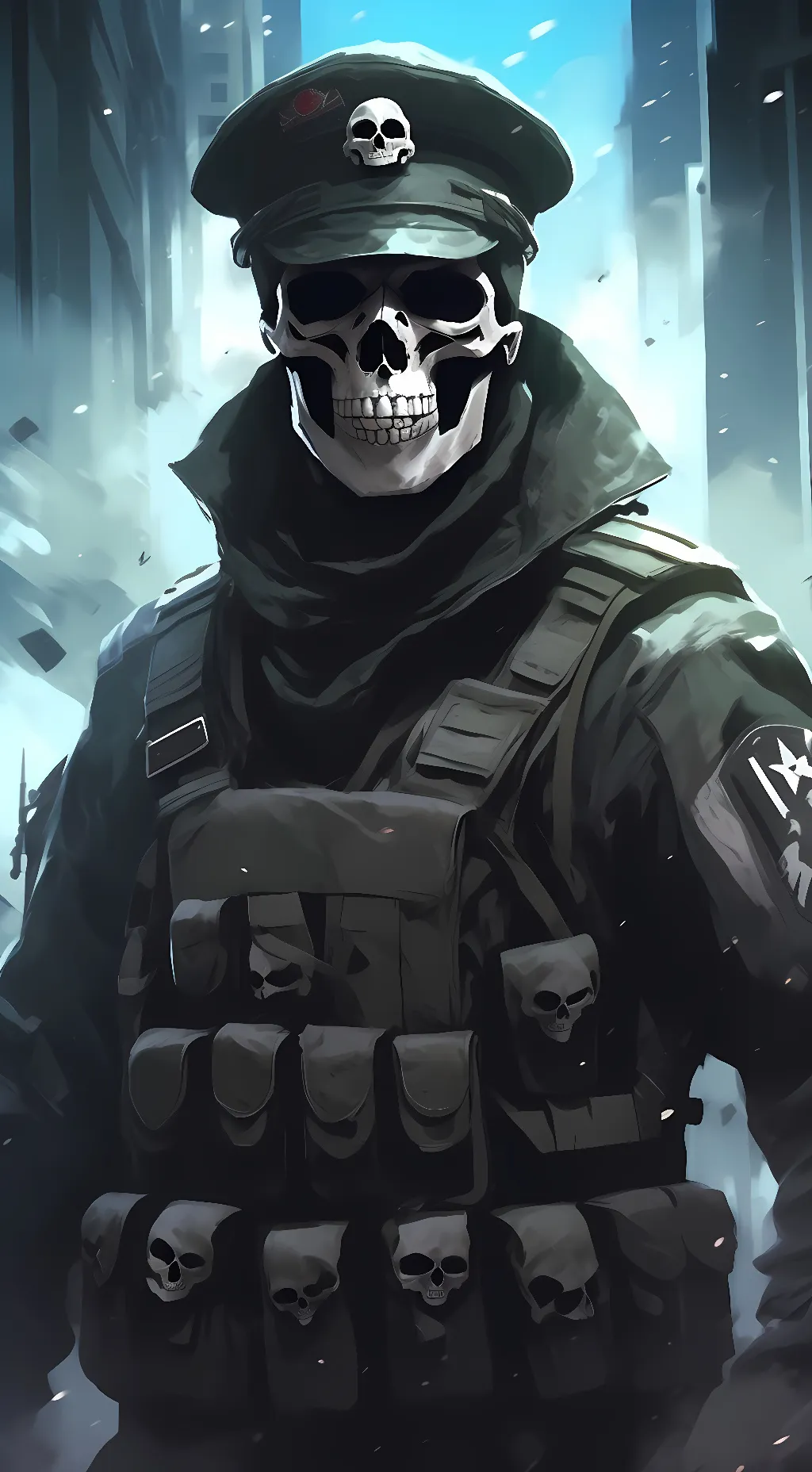 ai character: Ghost~ background