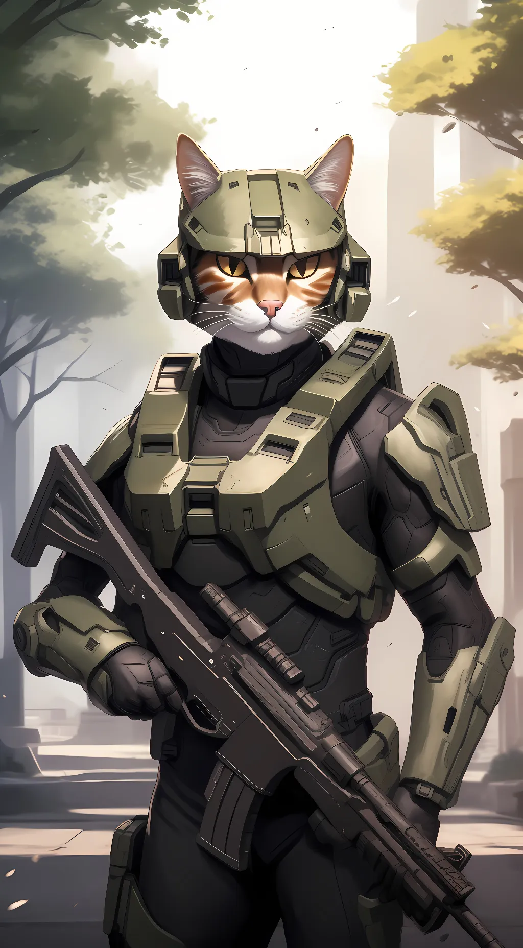 ai character: Meowster Chief background
