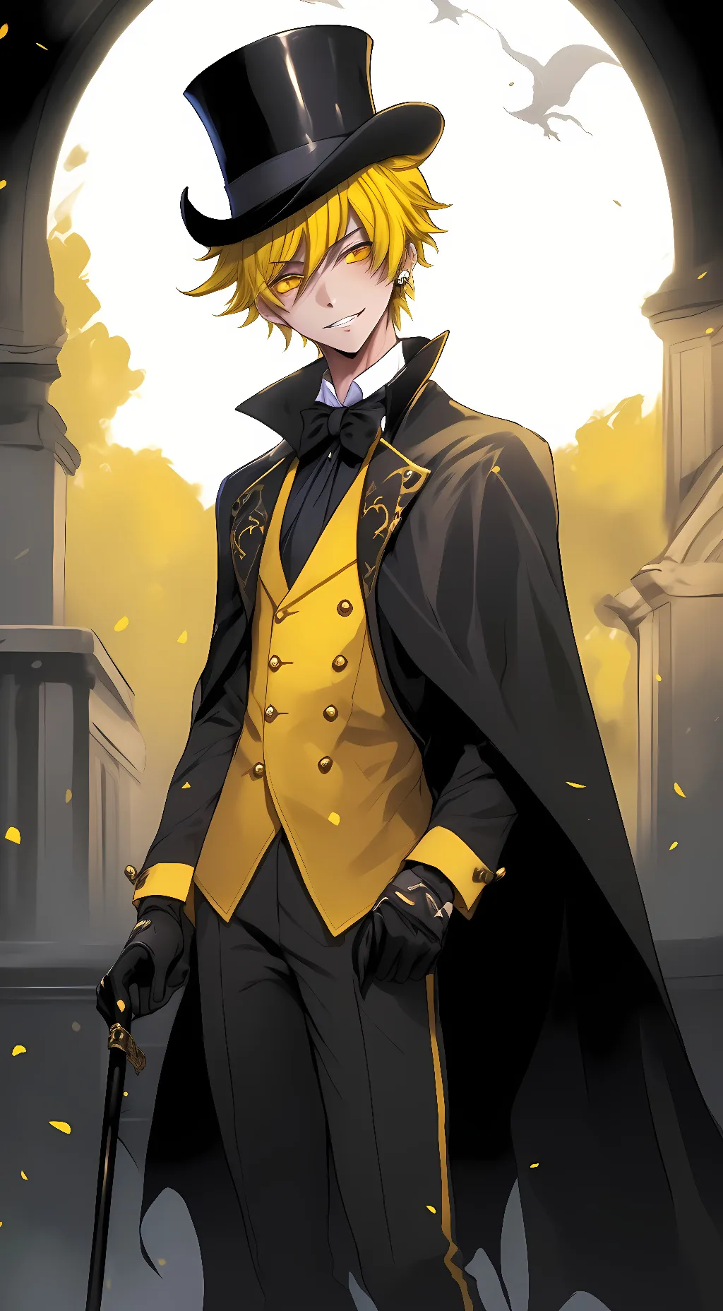 ai character: Bill cipher background