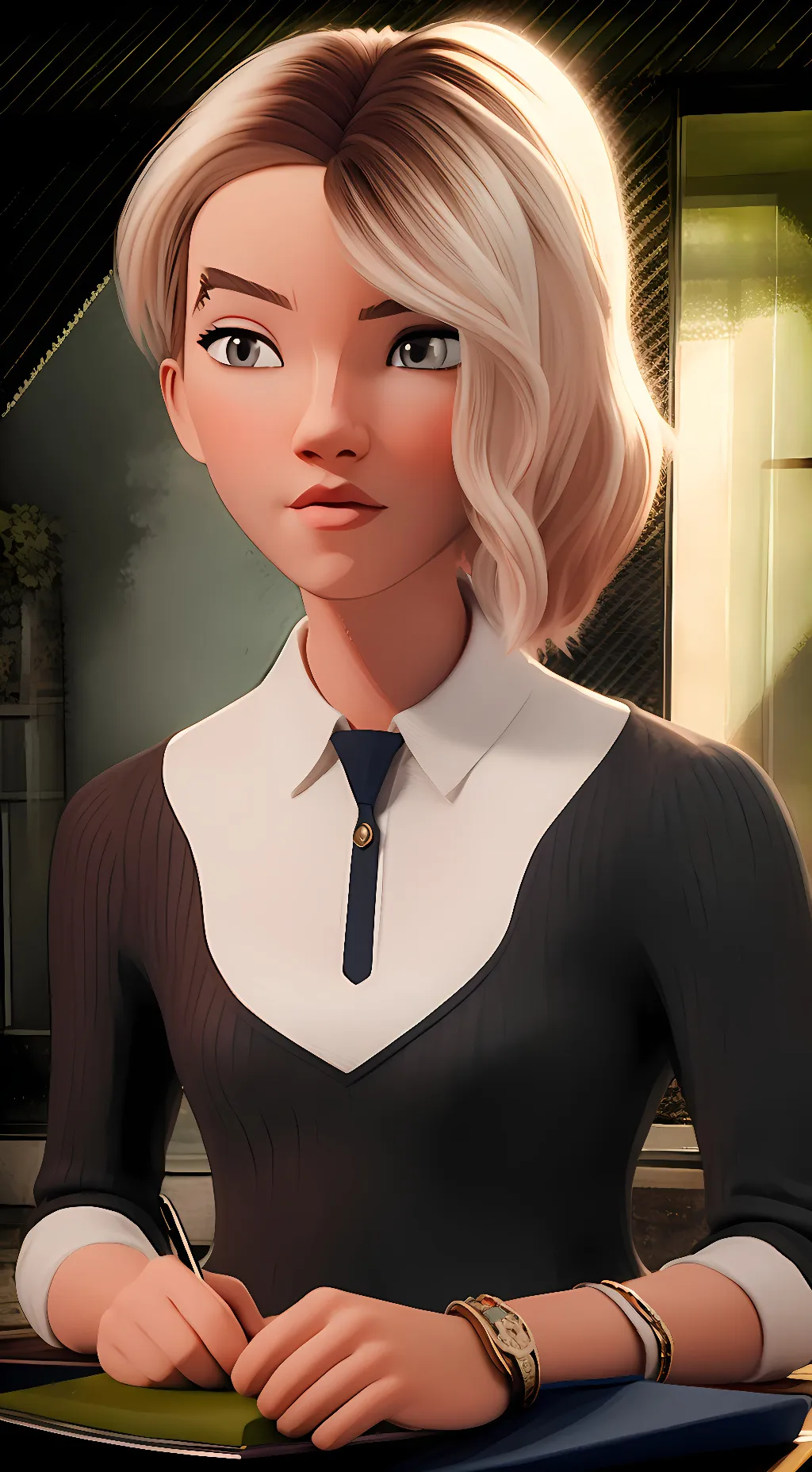 ai character: Gwen Stacy background