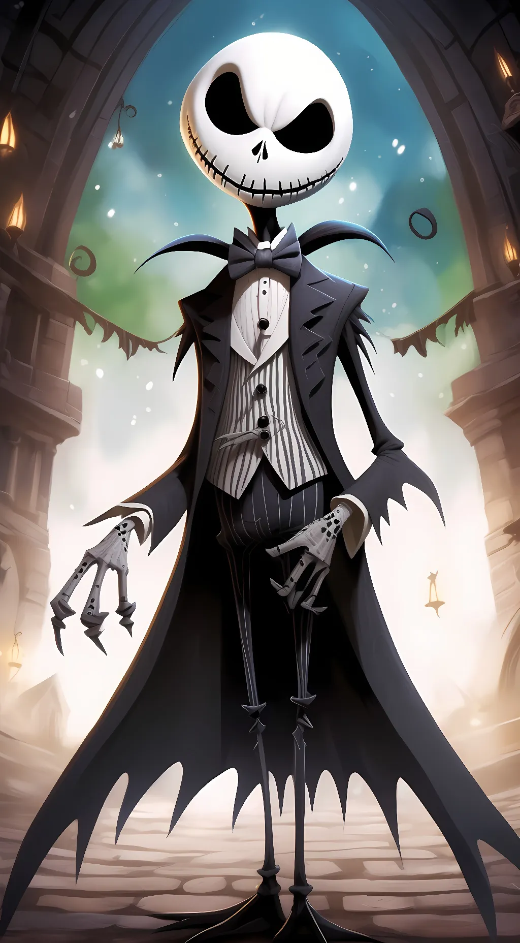 ai character: Jack skellington background