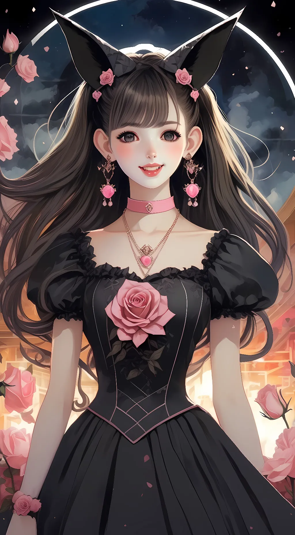 ai character: Kuromi background