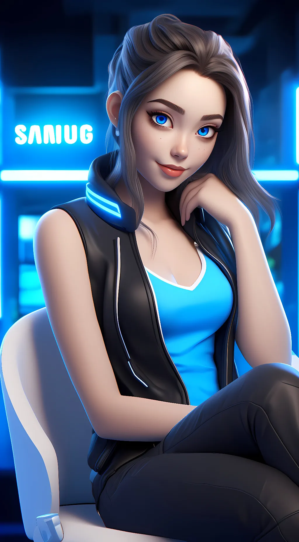ai character: Samsung Sam background