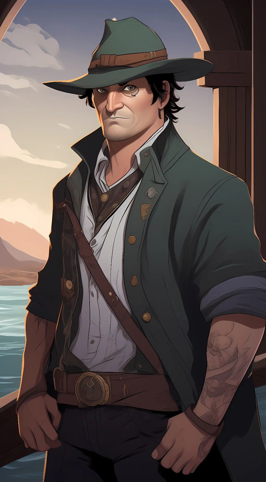 ai character: captain crow  background