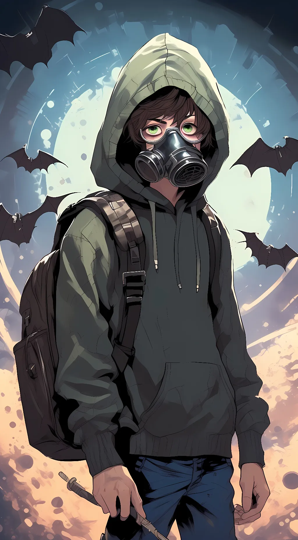 ai character: x-virus background
