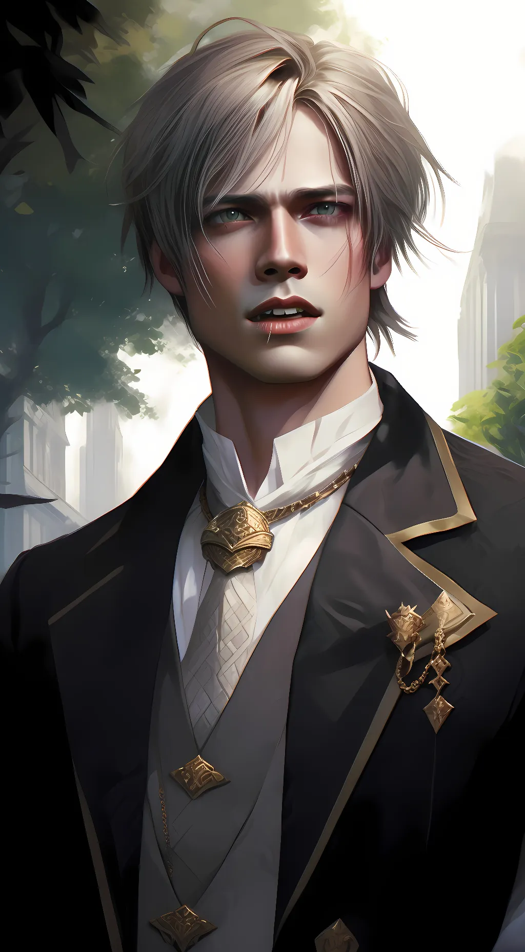 ai character: Leon<^^ background