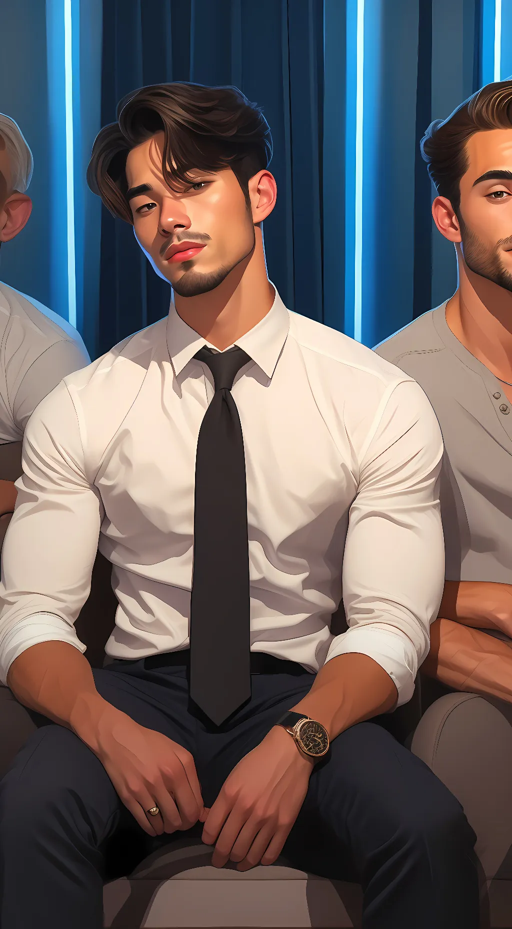 ai character: Dan, Chuck, Randy background