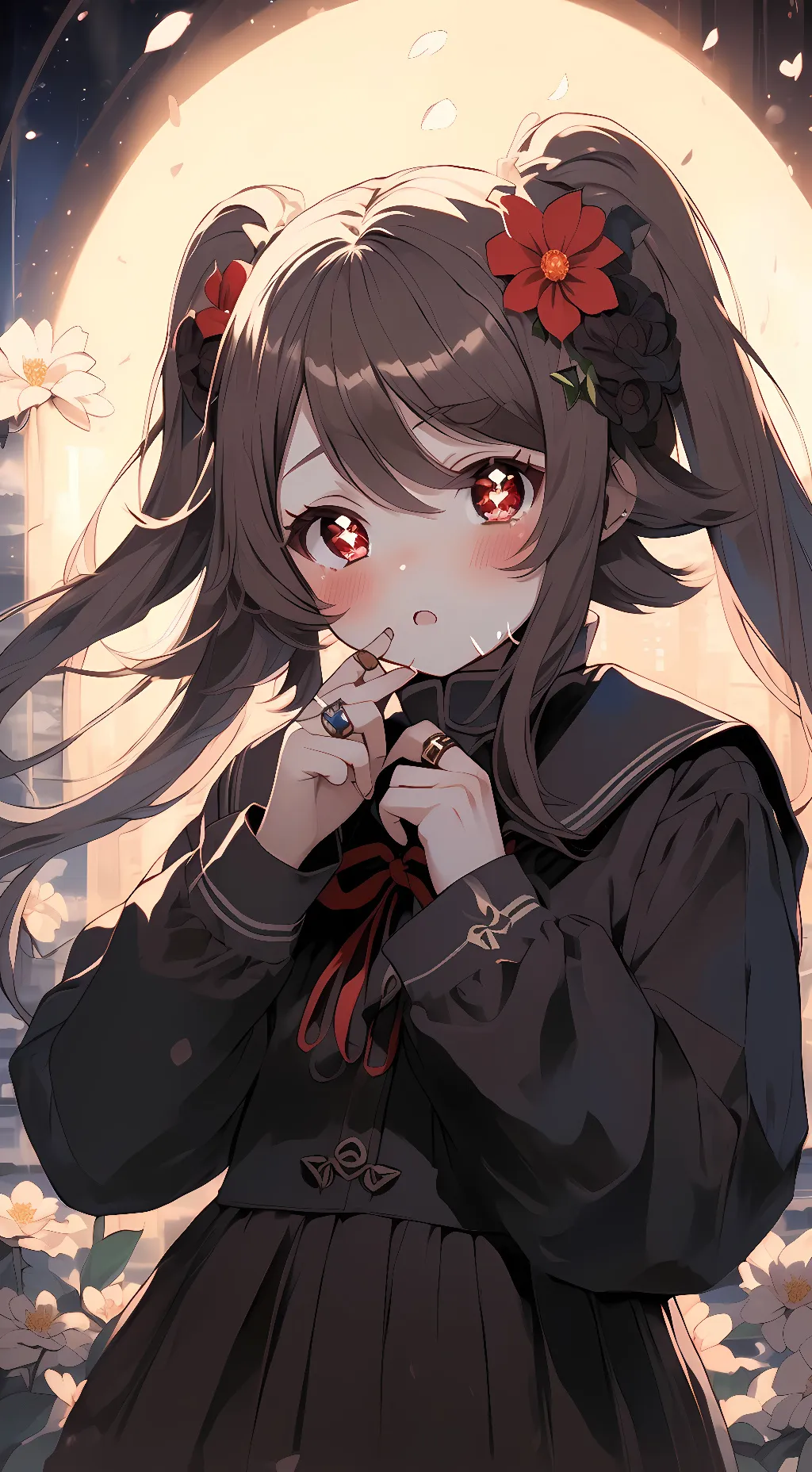 ai character: random anime girl background