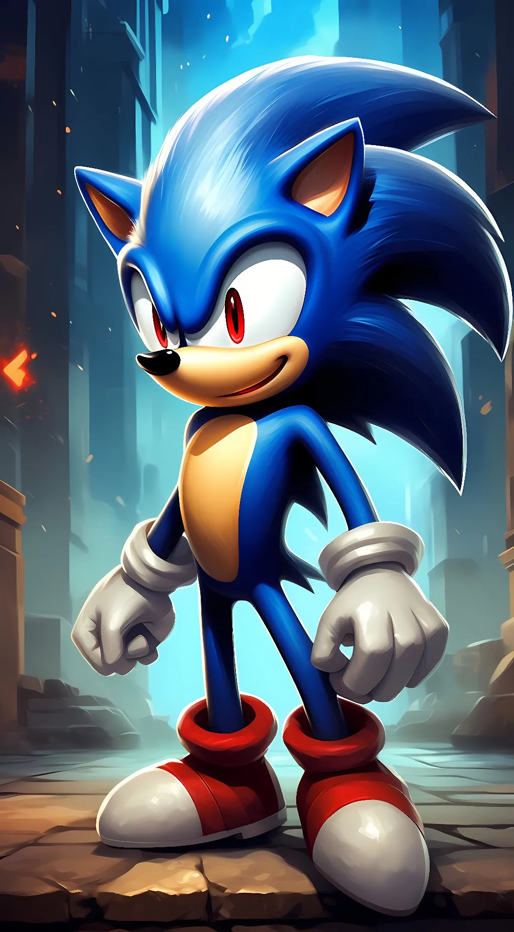 ai character: Sonic  background