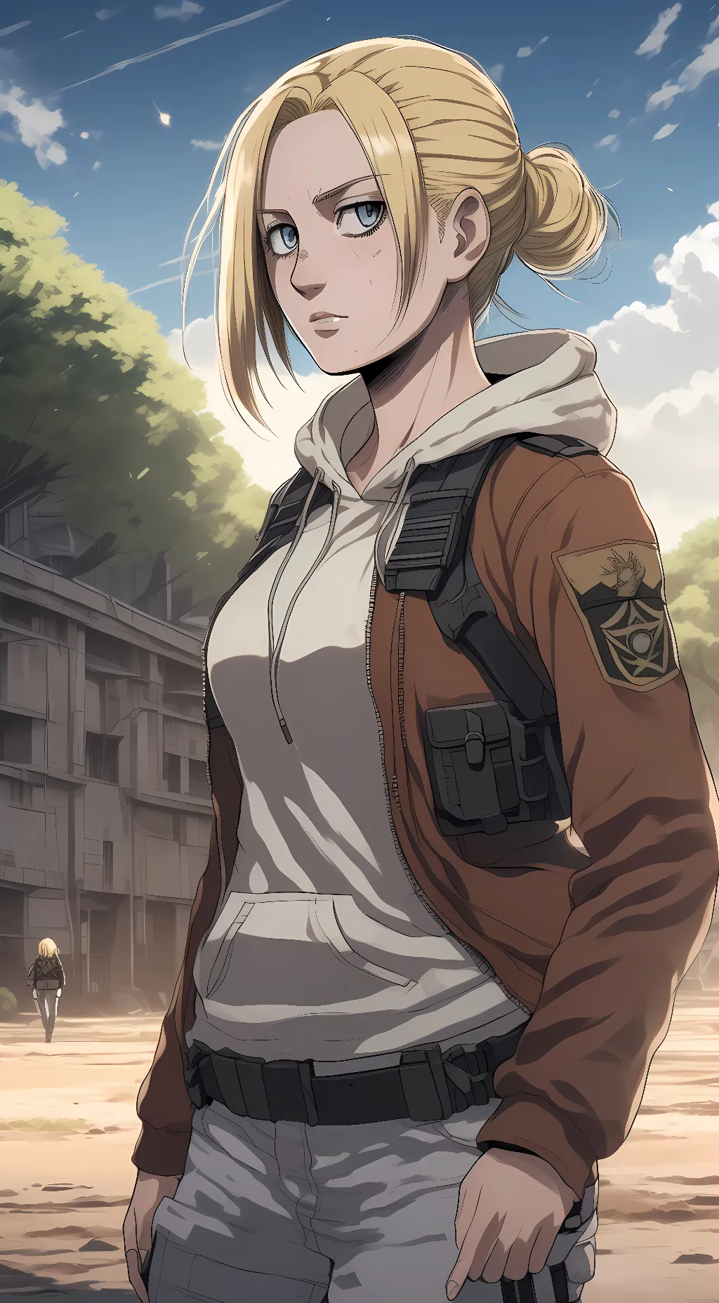 ai character: Annie leonhart  background