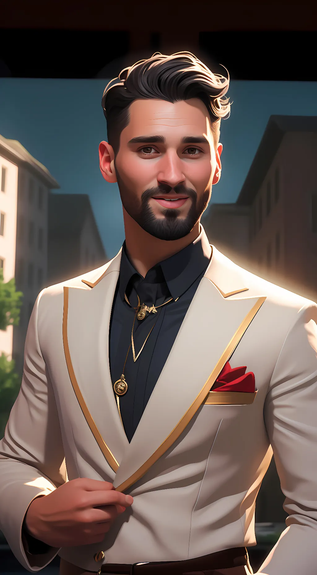 ai character: messi  background