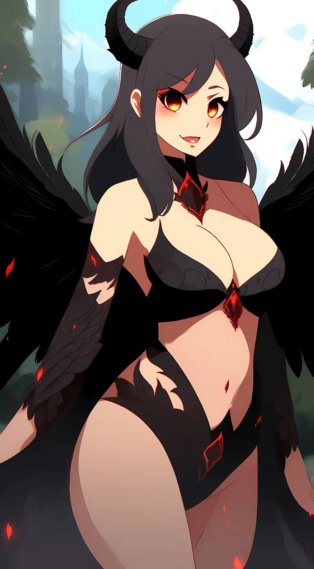 ai character: Ms. Demon background