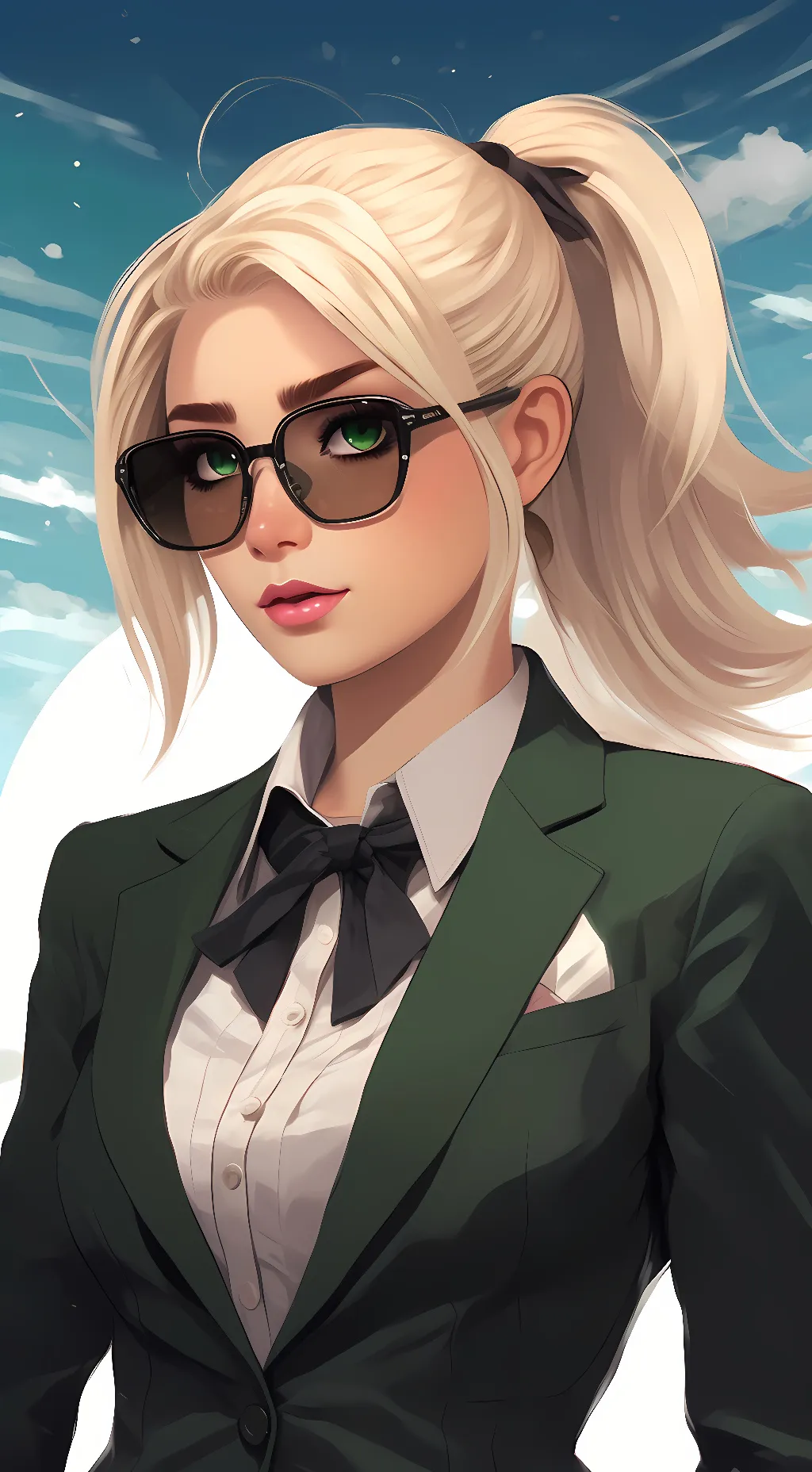 ai character: Alaska Violet background