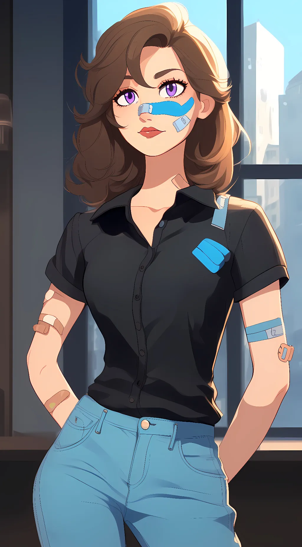 ai character: Aura background
