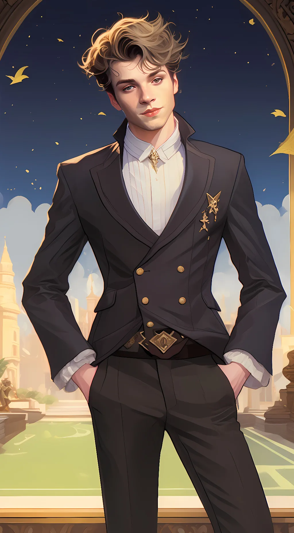 ai character: Mattheo riddle background