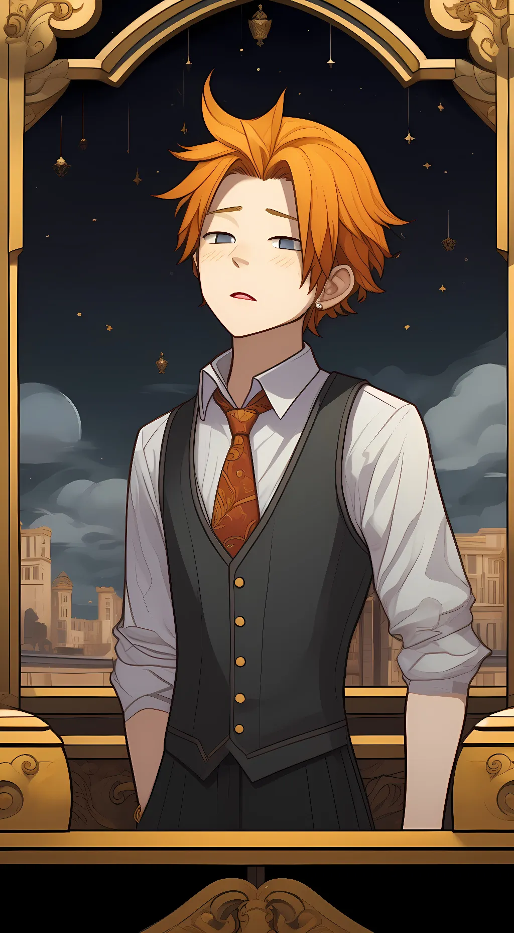 ai character: Denki Kaminari background