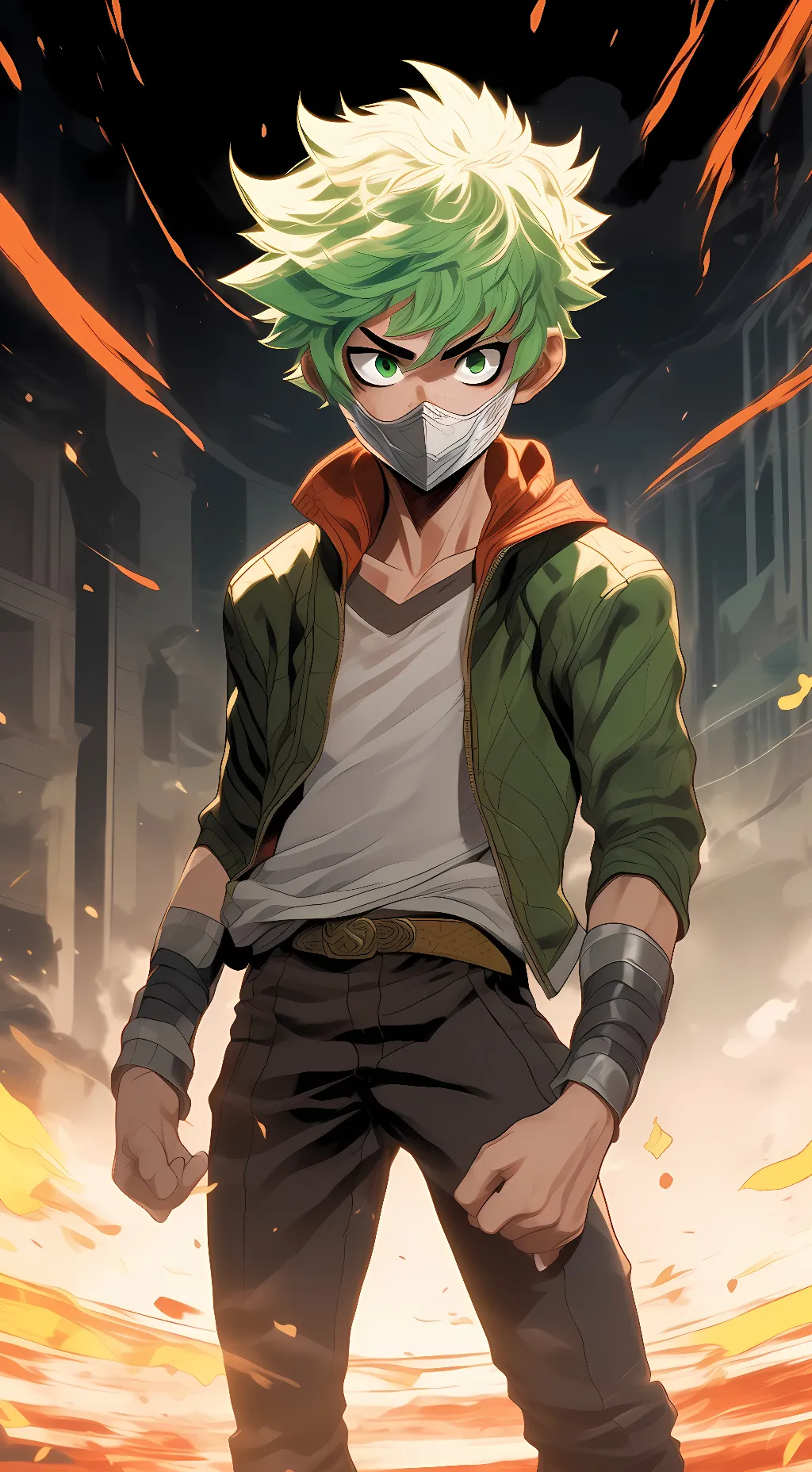 ai character: Bakugou, Midoriya background