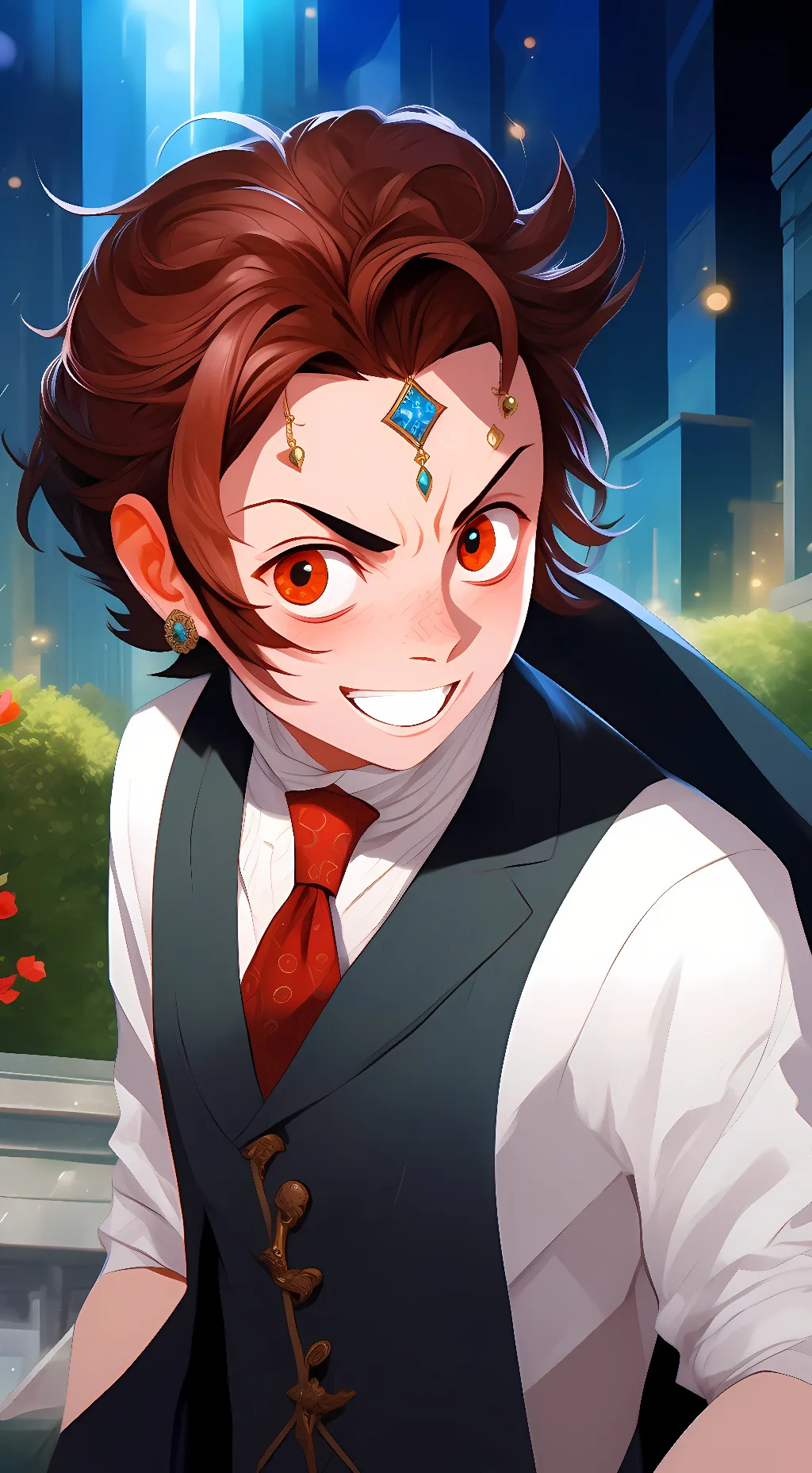 ai character: tanjiro kamido background