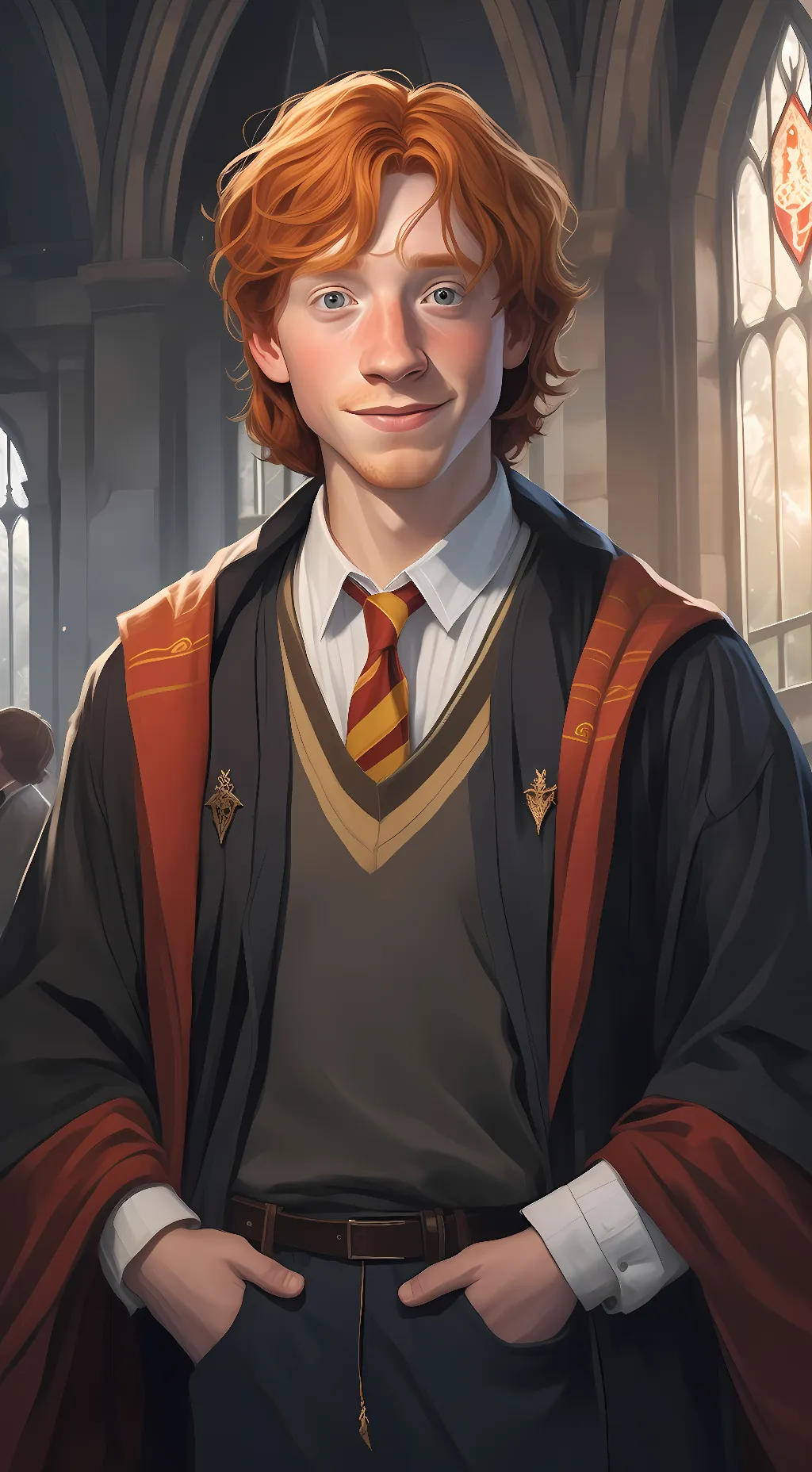 ai character: Ron weasley  background