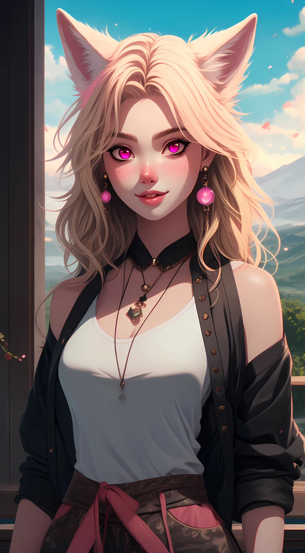 ai character: Katie  background