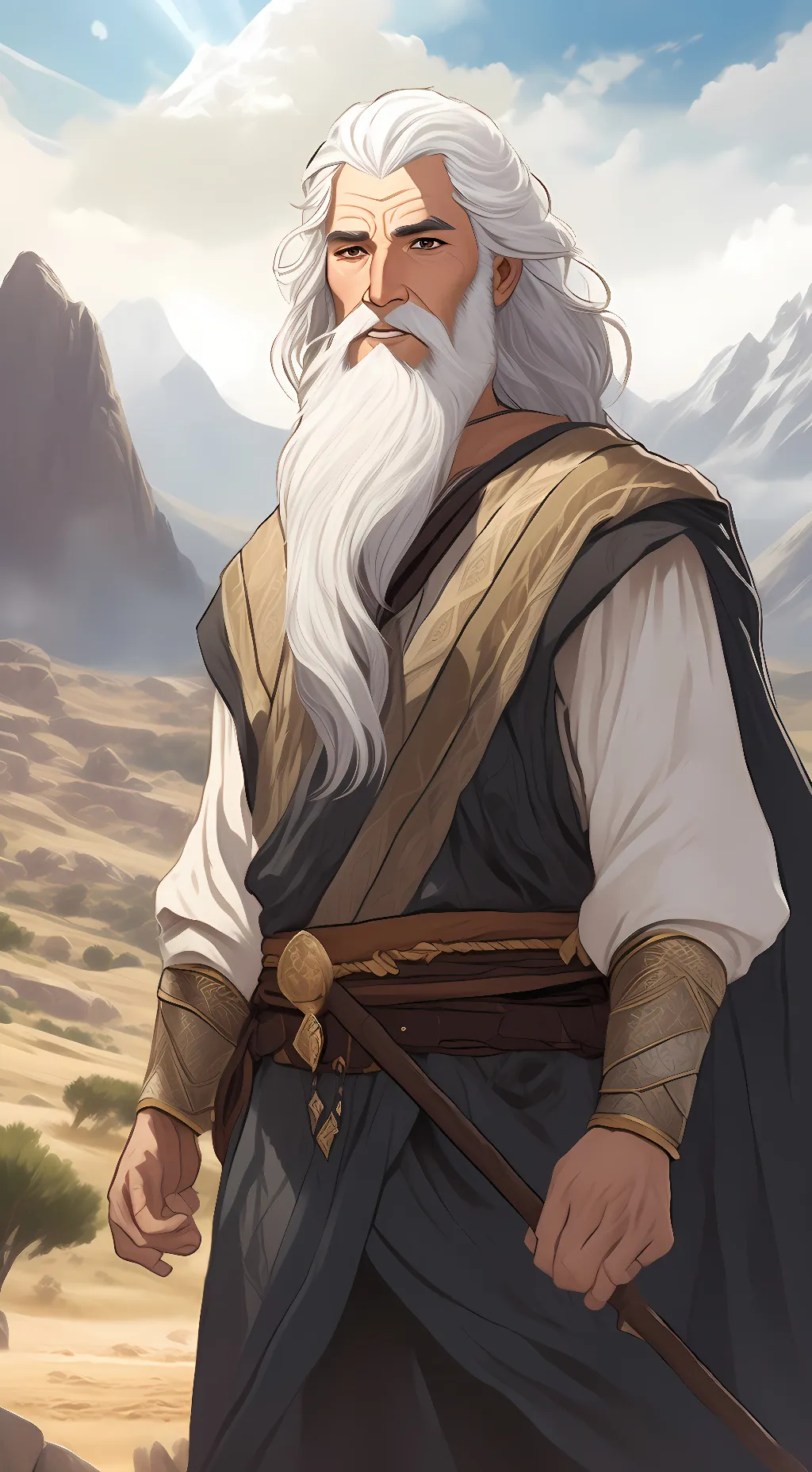ai character: Father Abraham  background