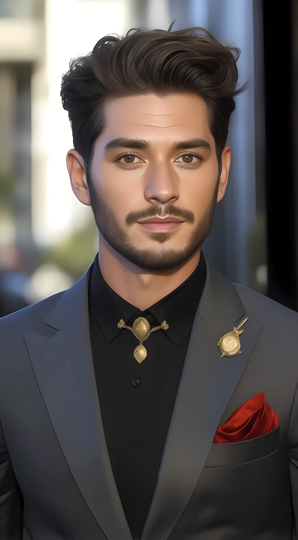 ai character: Andrew Garfield  background