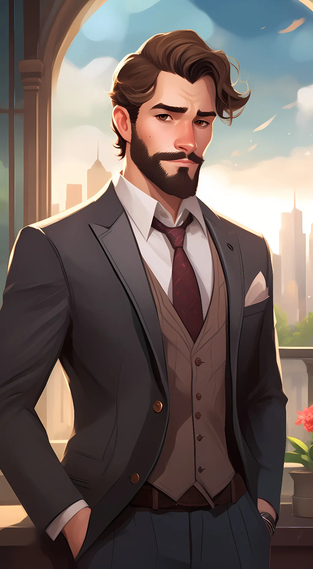 ai character: Richard  background