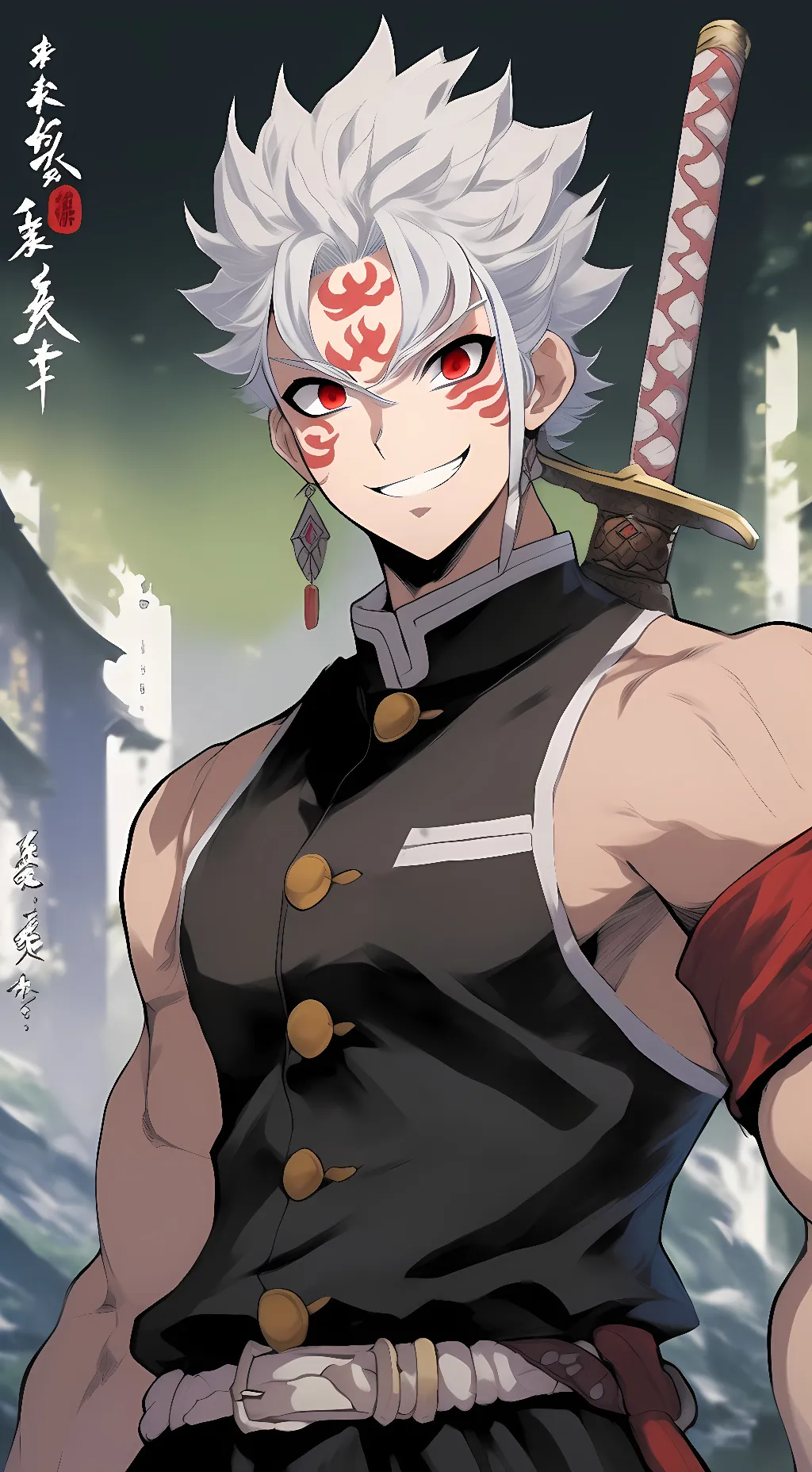 ai character: Tengen uzui  background