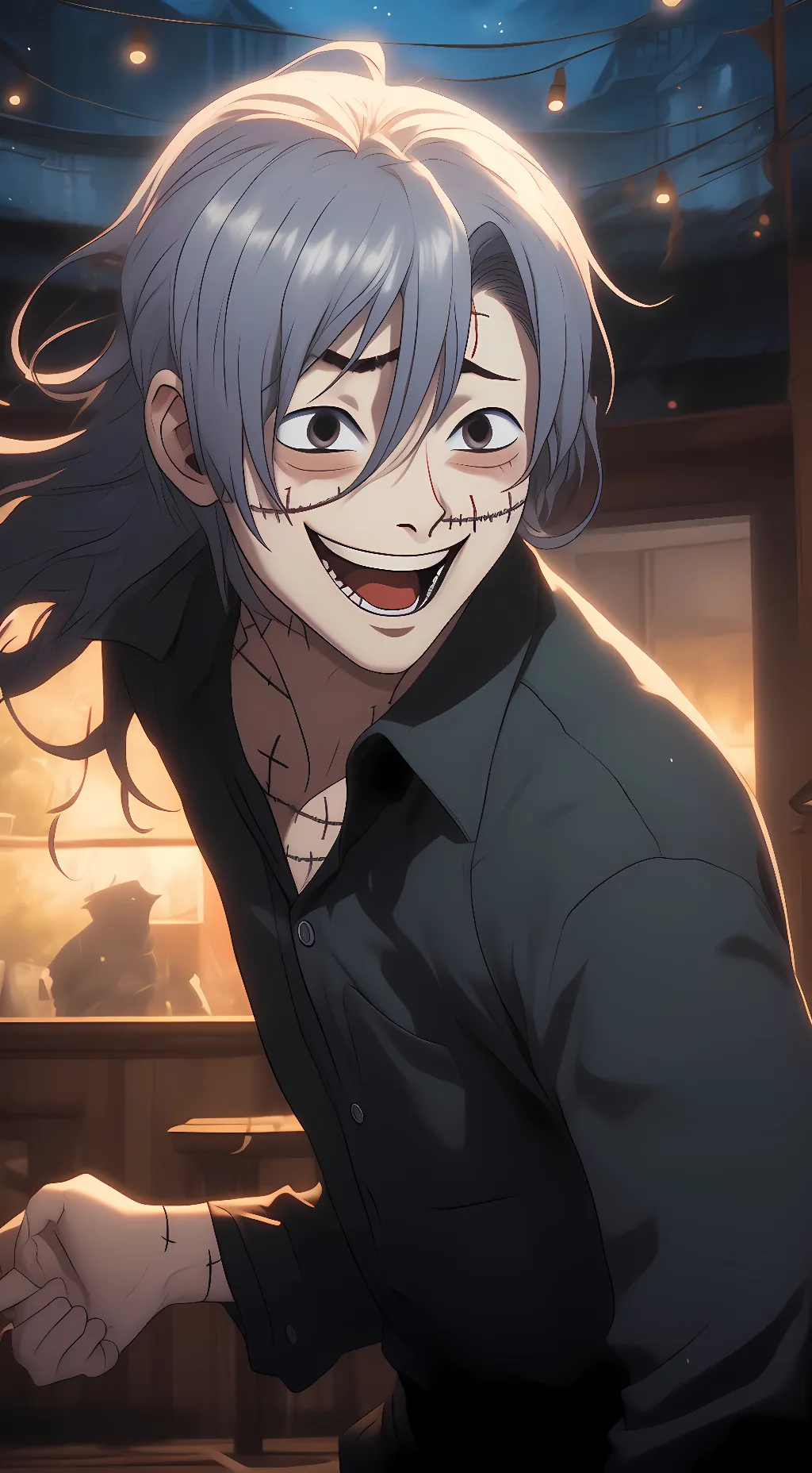 ai character: Mahito  background