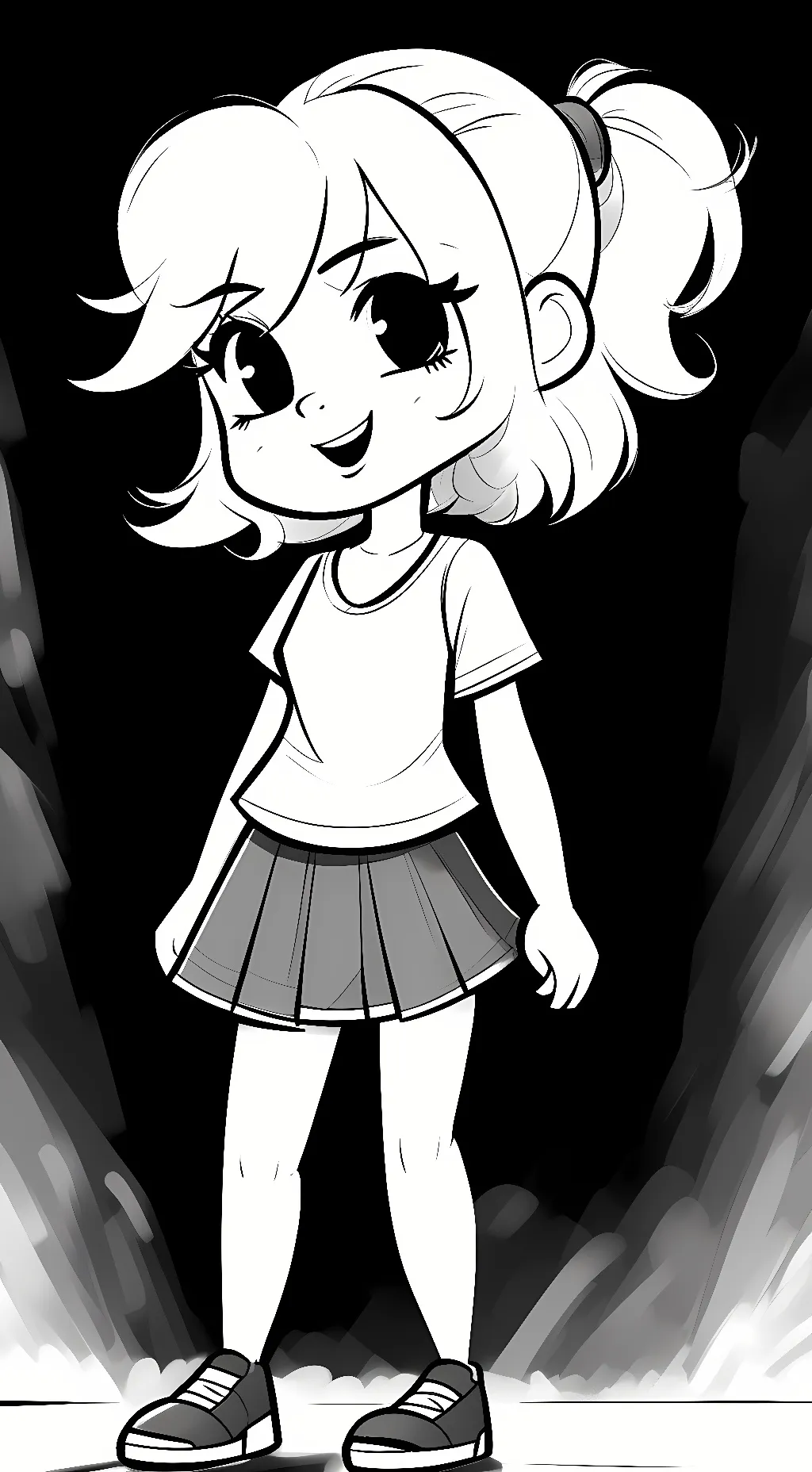 ai character: Animated me background