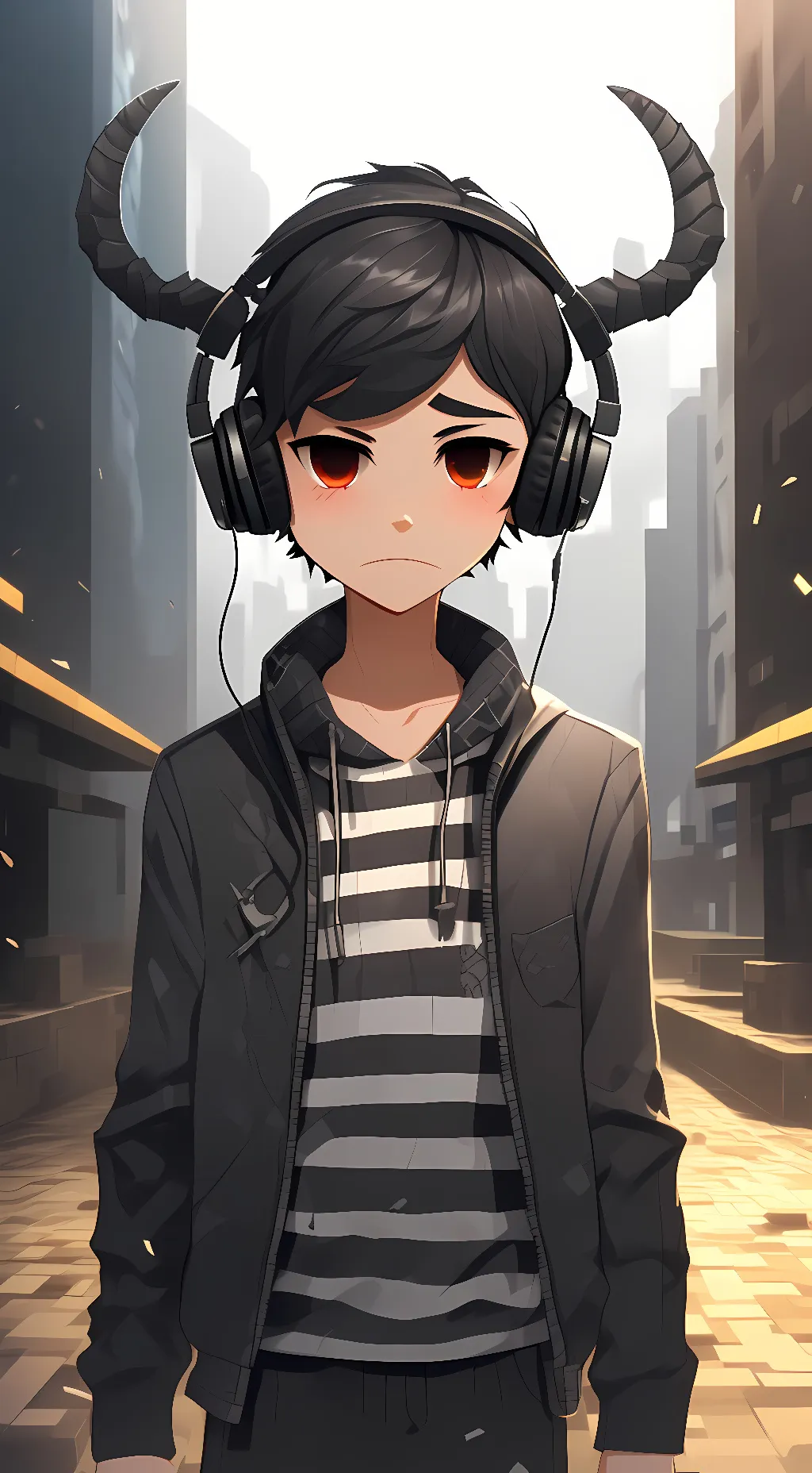ai character: gAred background