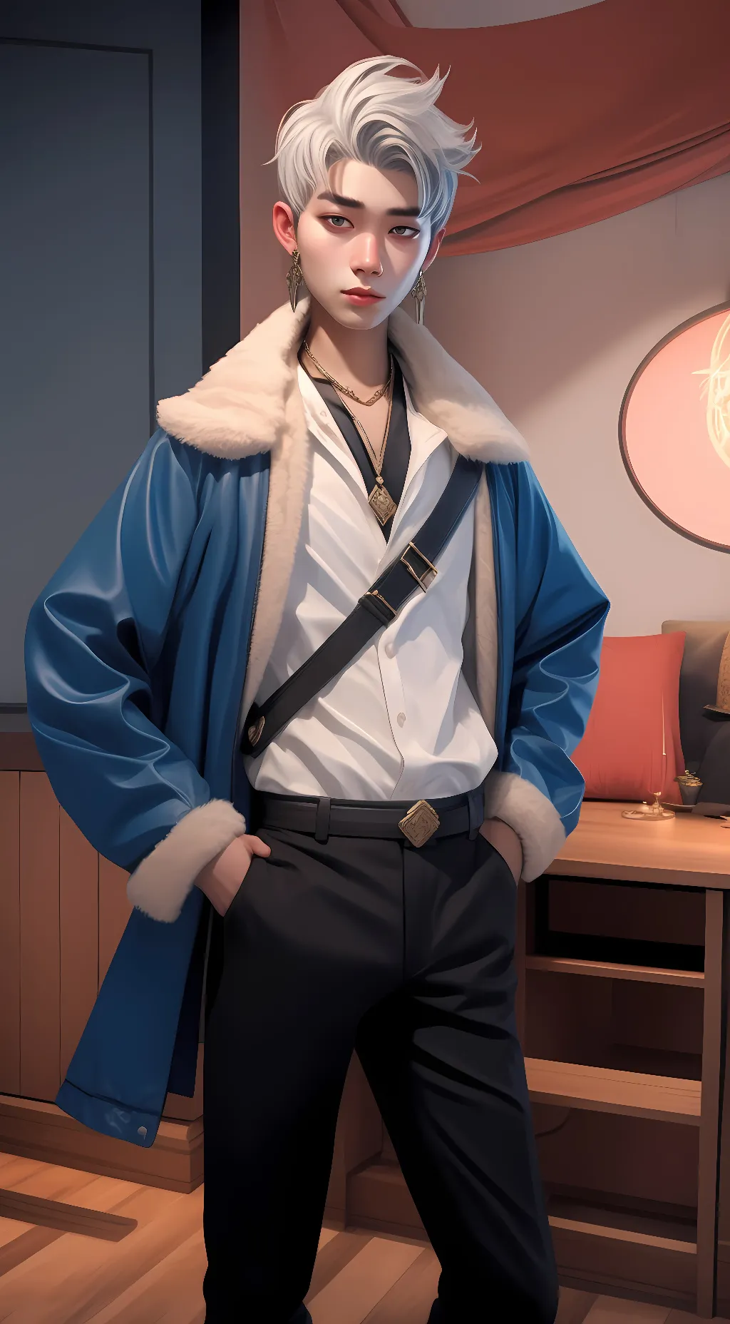 ai character: Kurtis  background