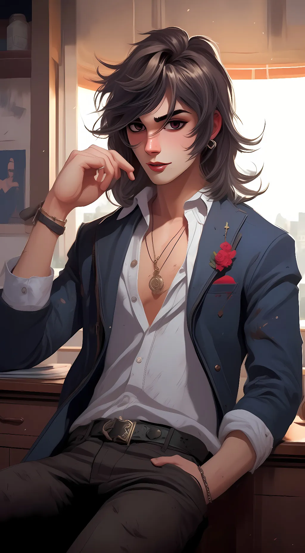 ai character: giyu tomioka  background