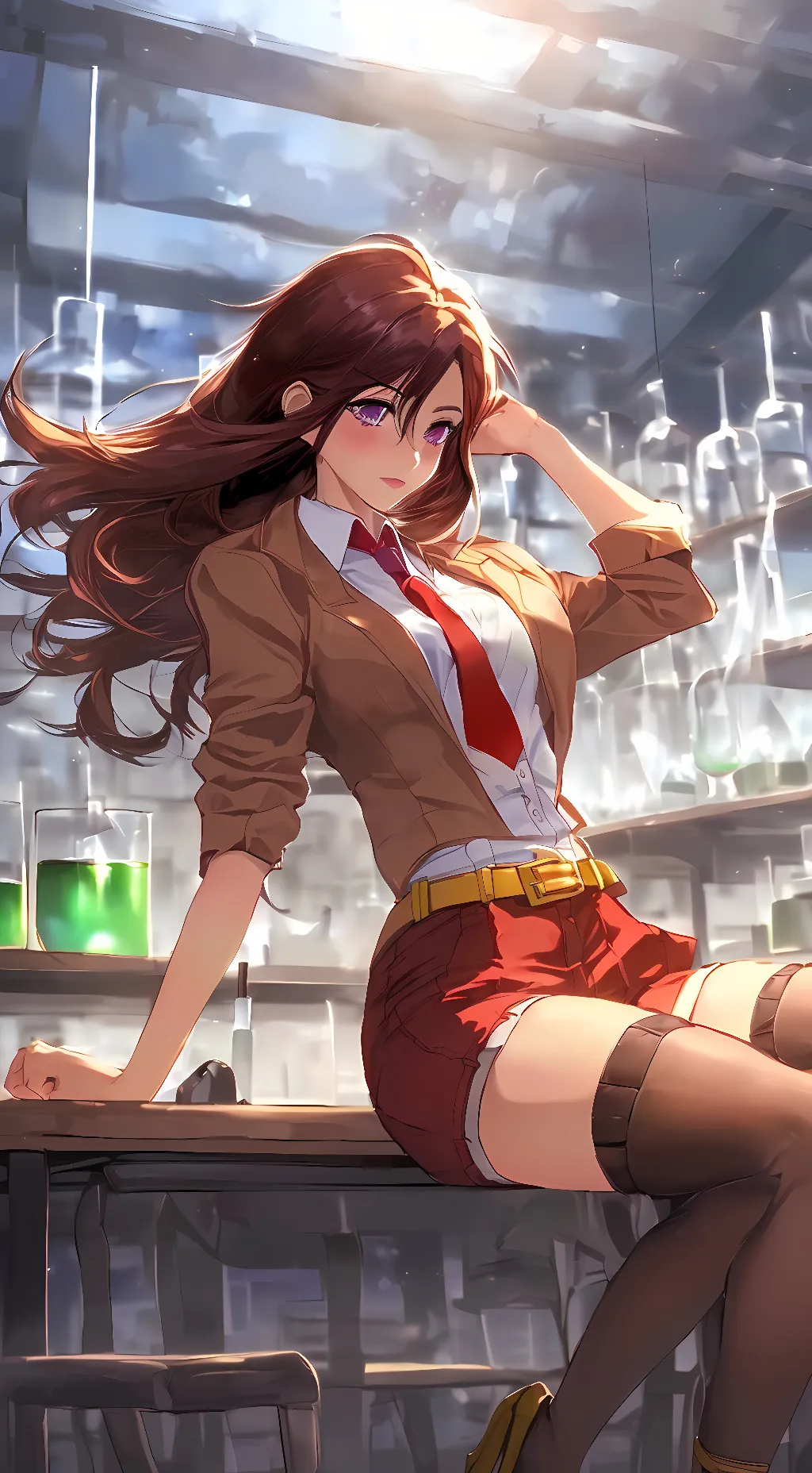 ai character: makise kurisu background