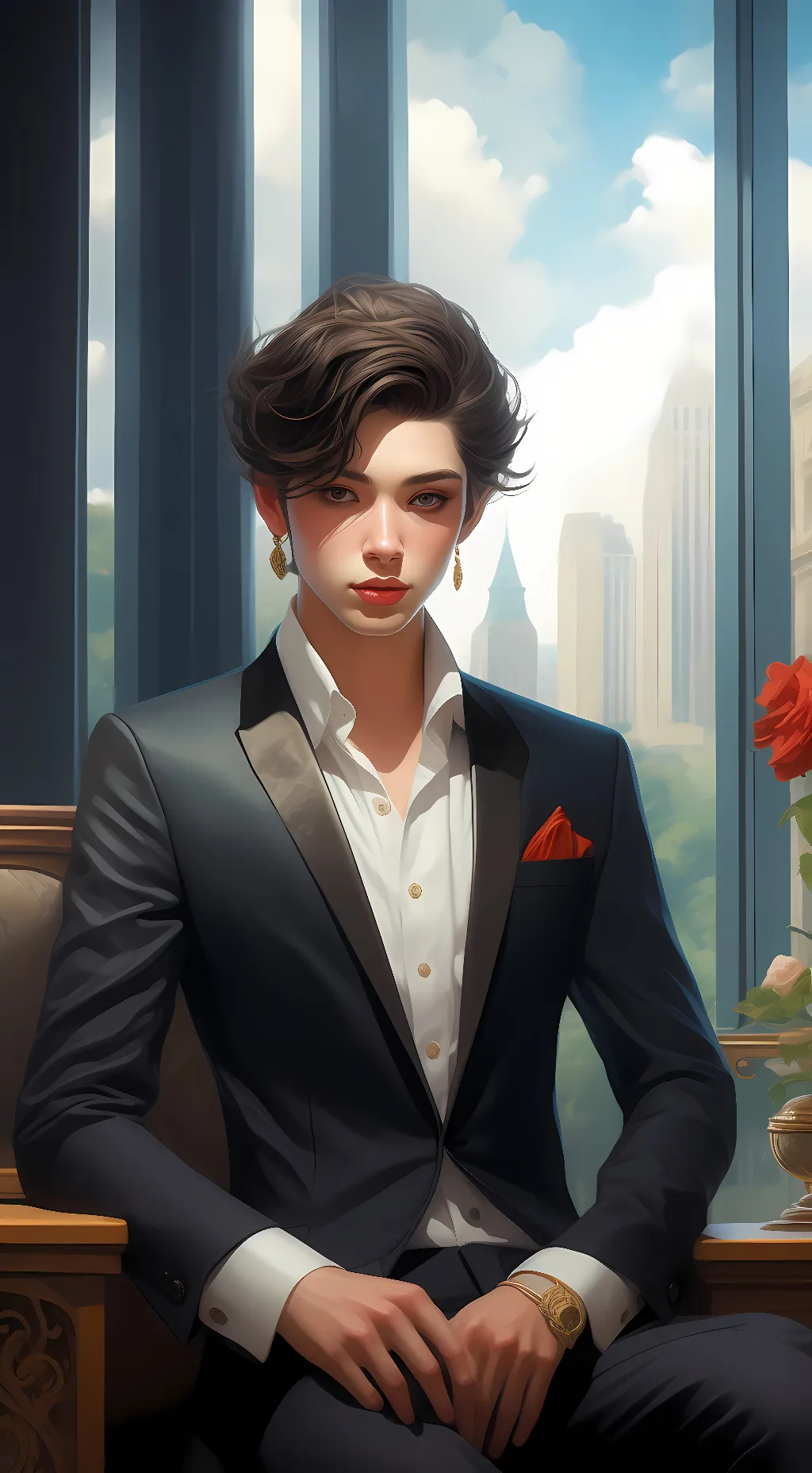 ai character: Noah and devil  background