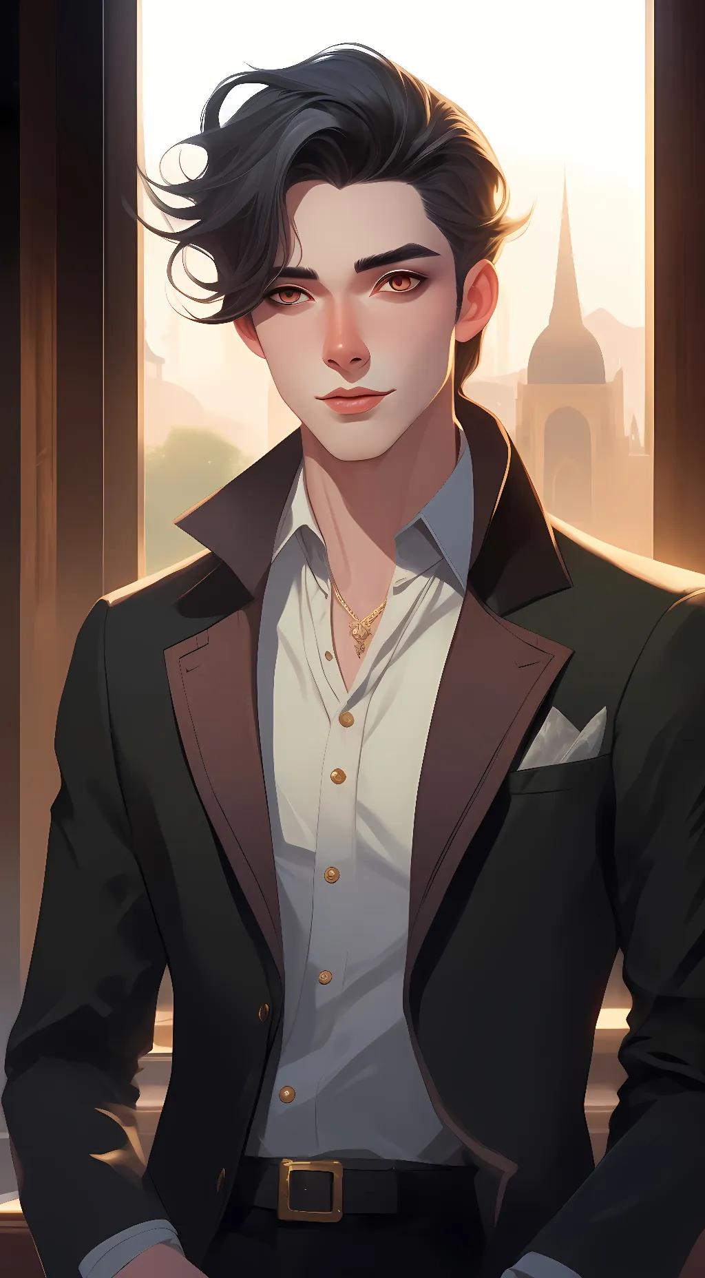 ai character: slim background