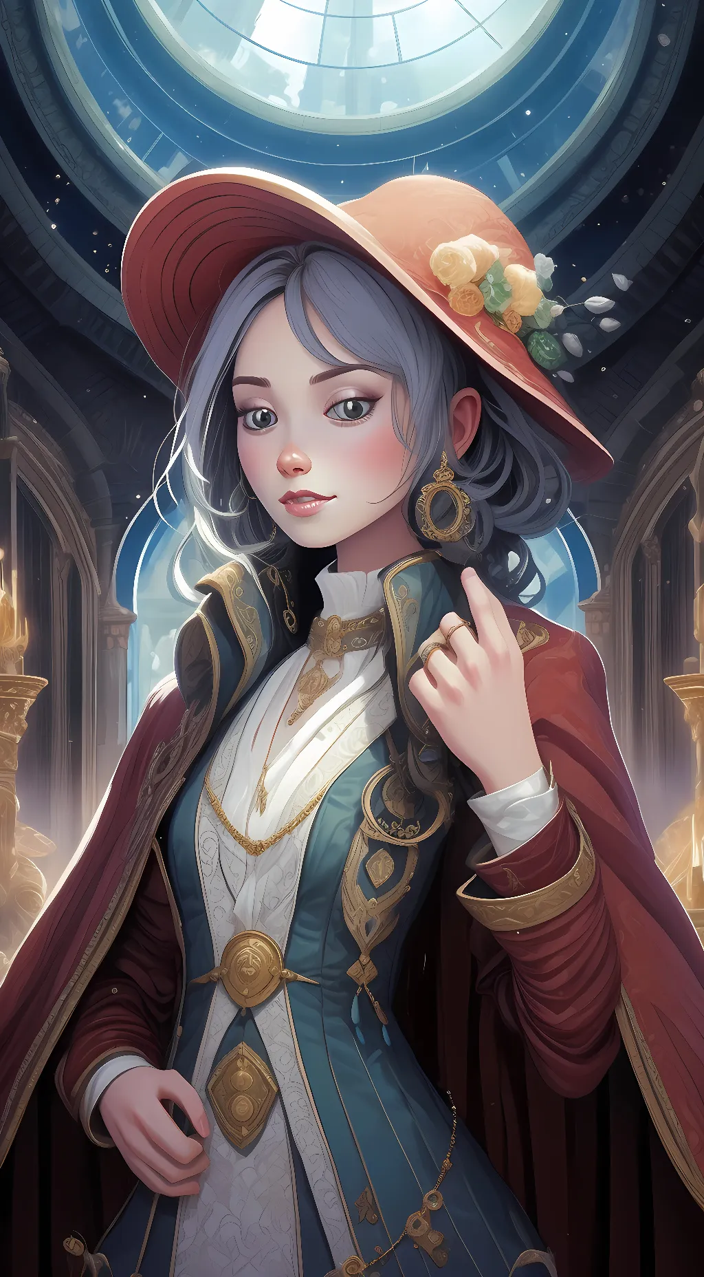ai character: amethyst background