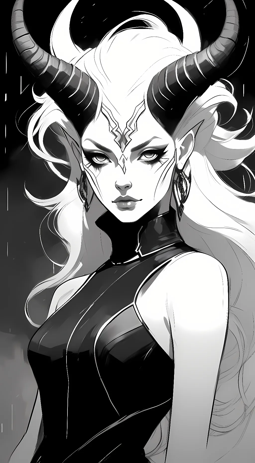 ai character: dark moon background