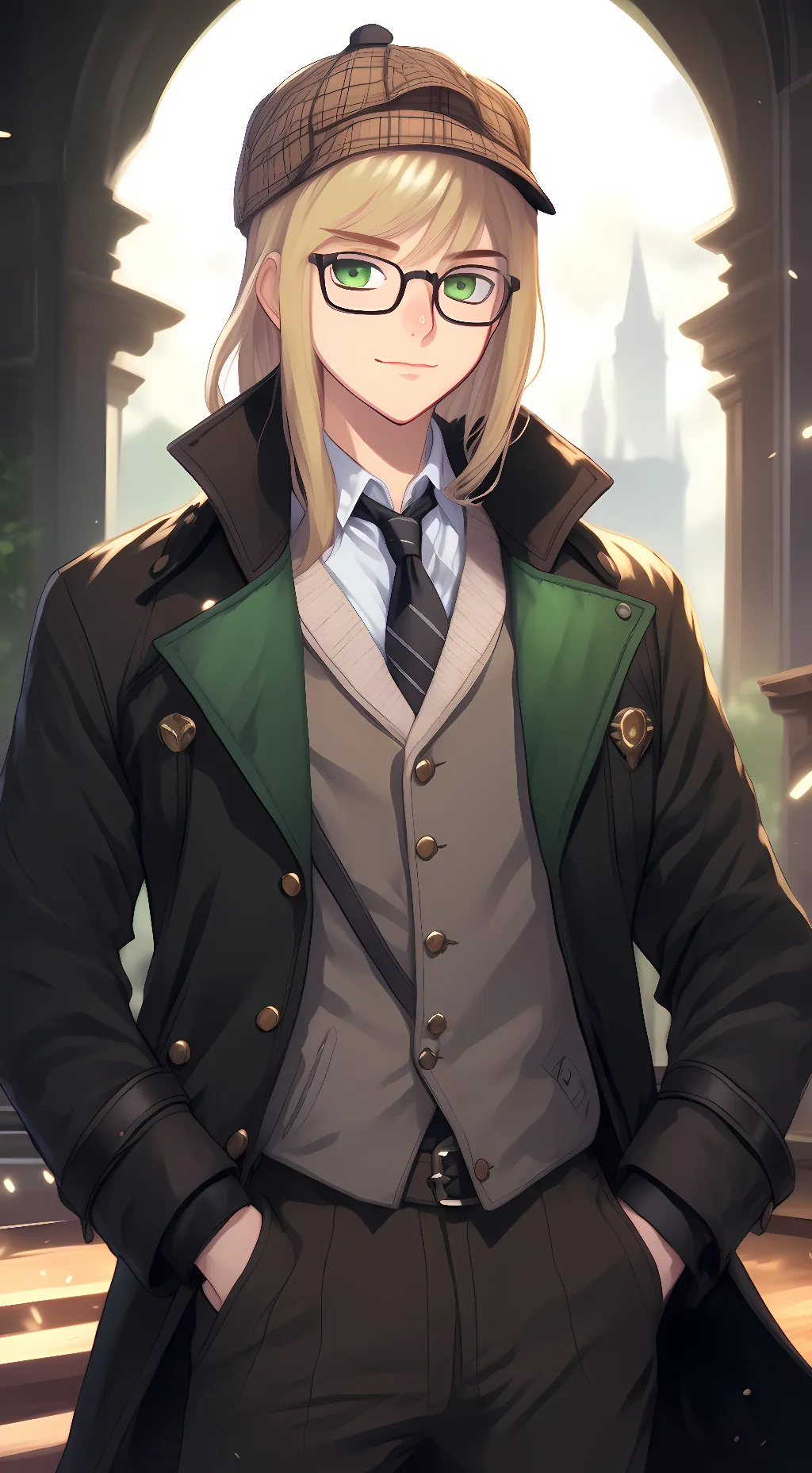 ai character: Detective  background